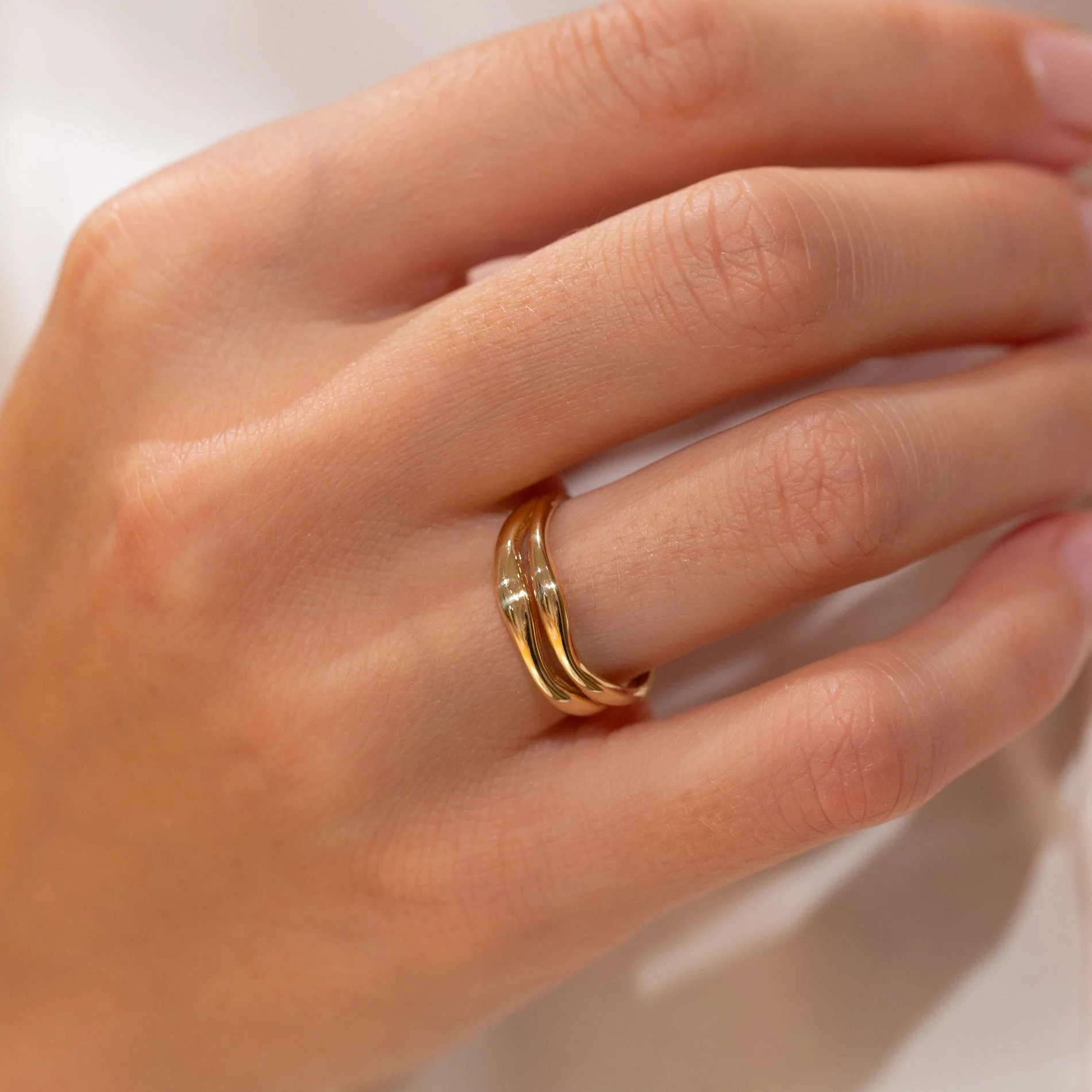 AGNES SOLID GOLD RING - Image 2