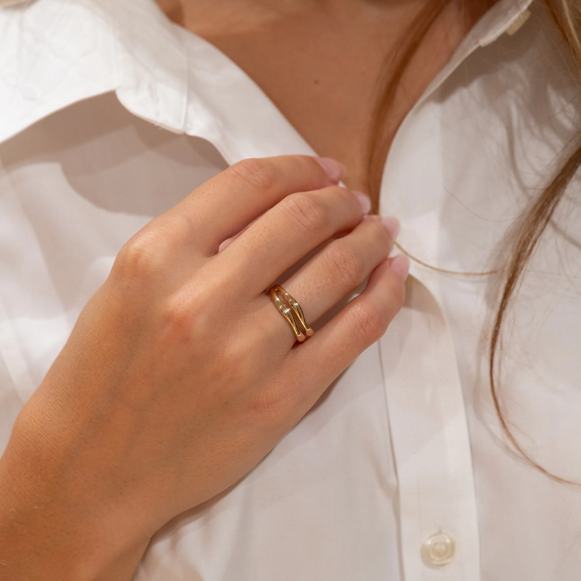 AGNES SOLID GOLD RING - Image 6