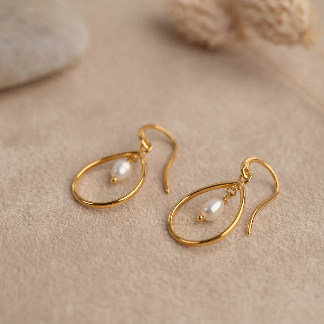 ALEXANDRA PEARL GOLDEN EARRING - Image 5