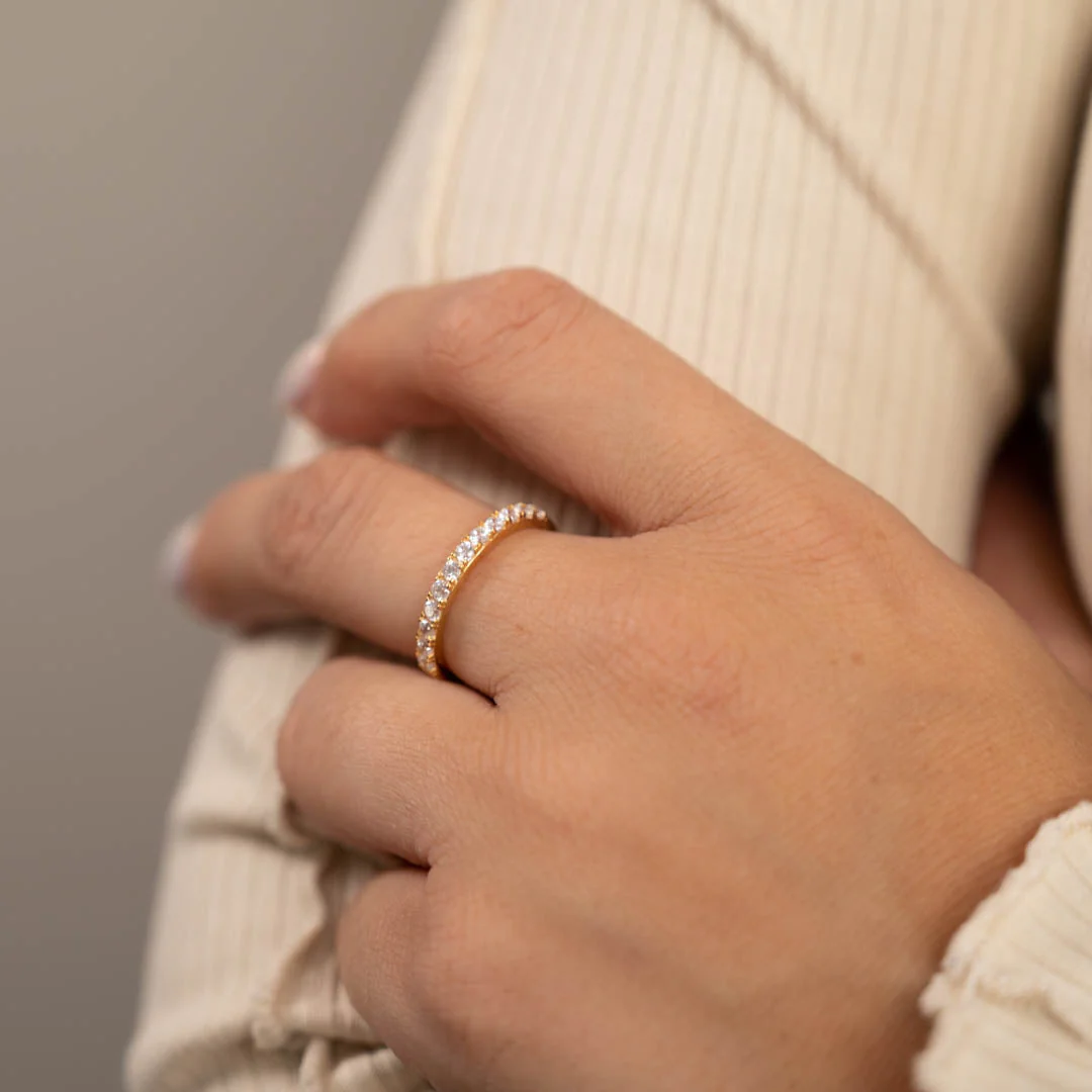 ALICE CRYSTAL GOLDEN RING - Image 2