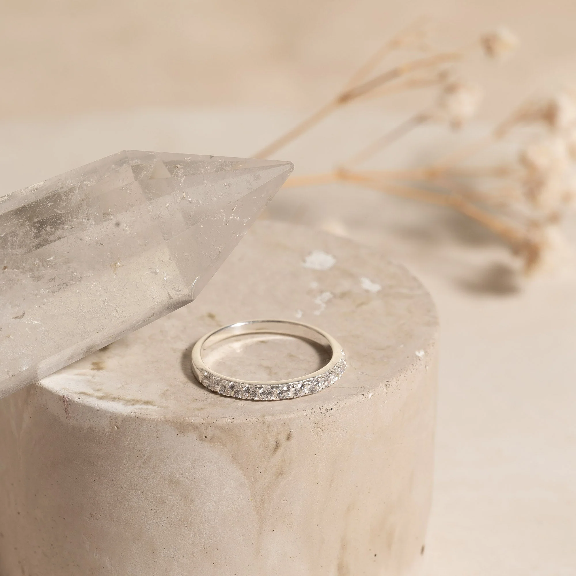 ALICE CRYSTAL SILVER RING - Image 3