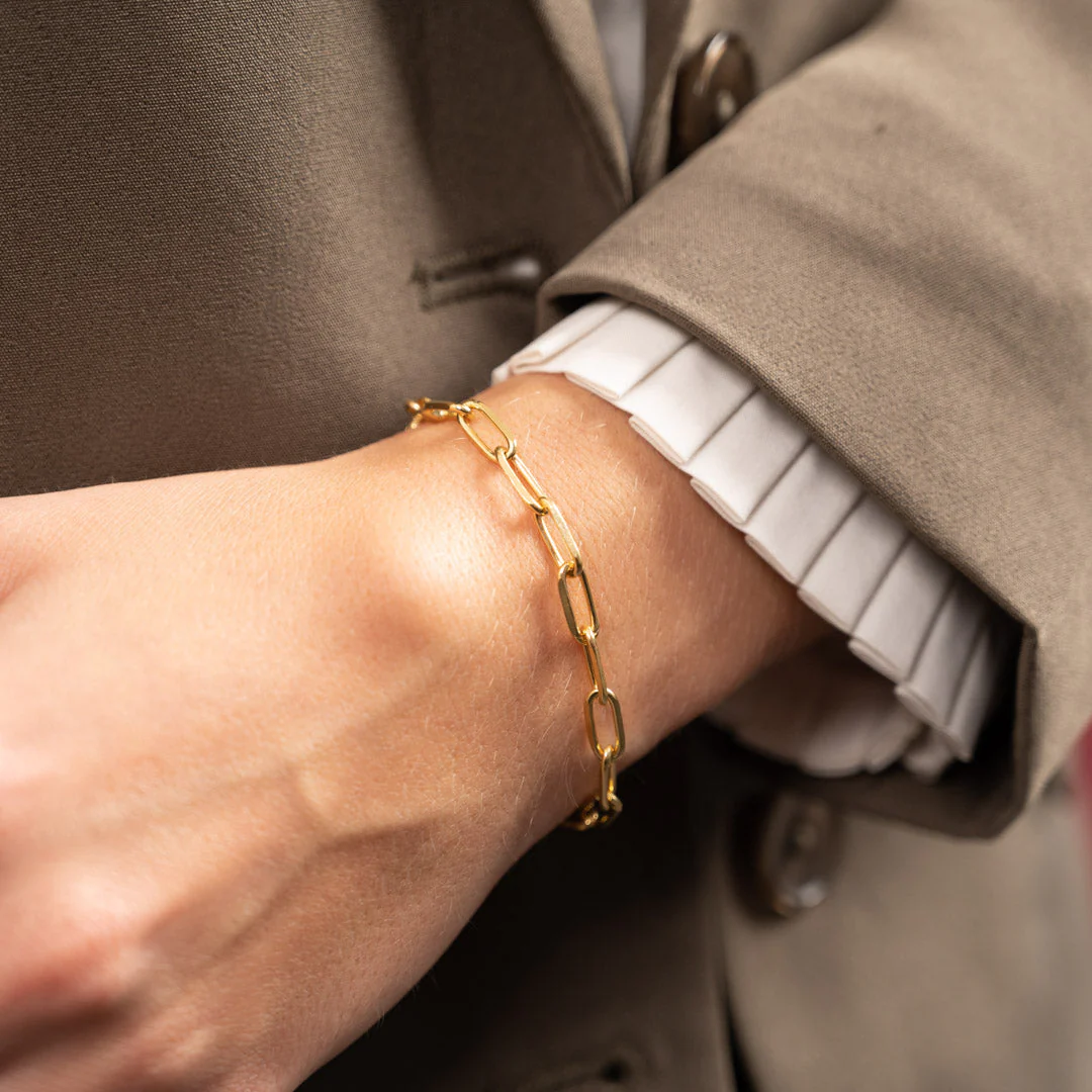 ALMA LARGE LINK GOLDEN BRACELET - Image 3