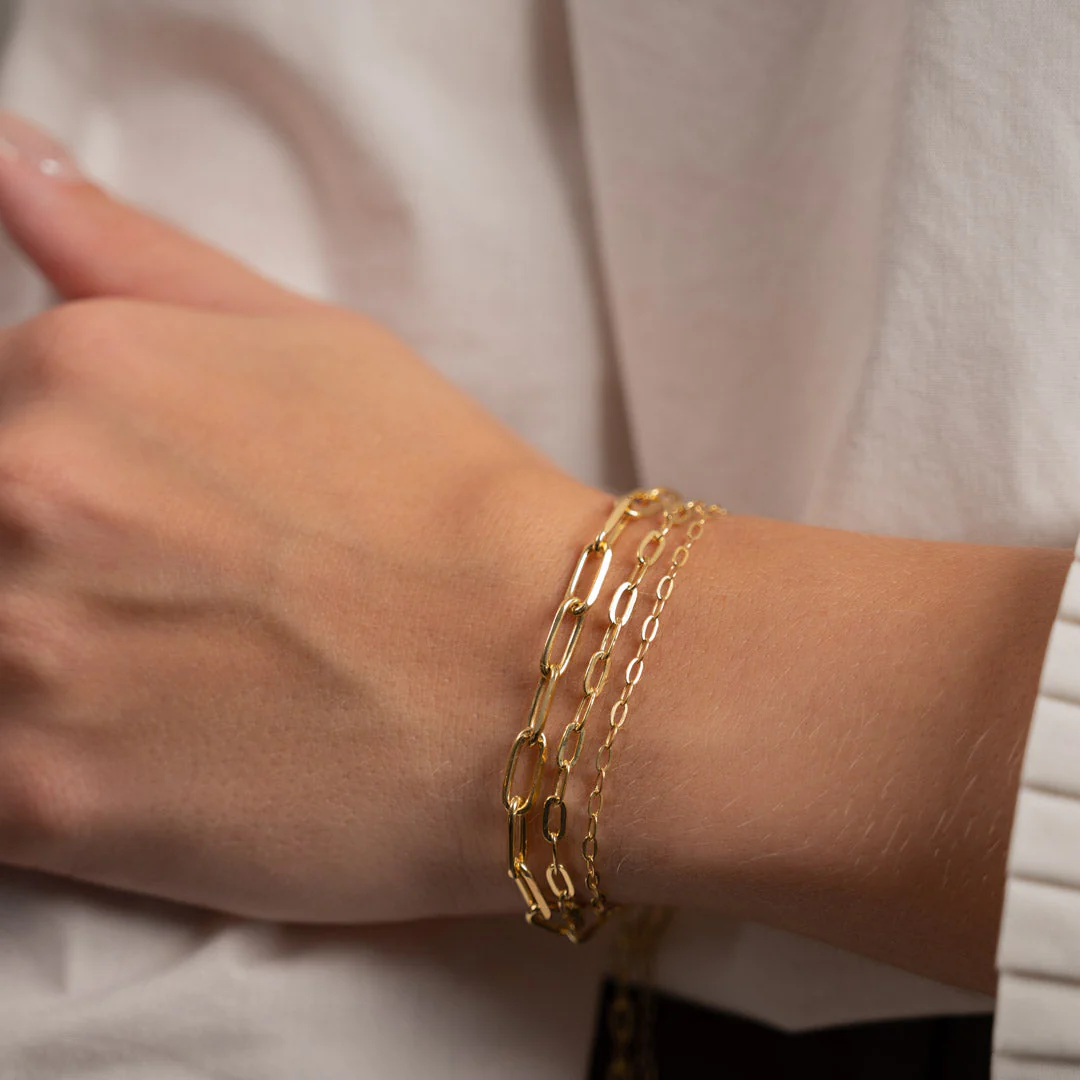 ALMA LARGE LINK GOLDEN BRACELET - Image 8