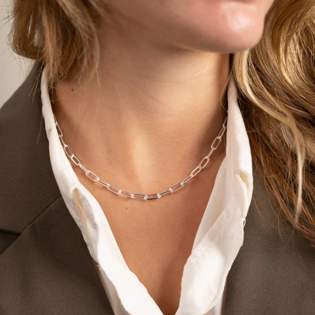 ALMA LARGE LINK SILVER CHAIN - Image 5