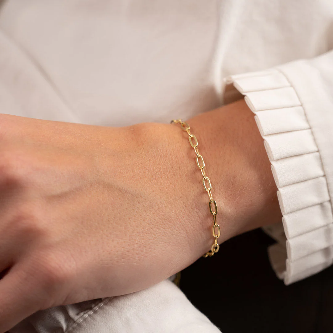 ALMA MEDIUM LINK GOLDEN BRACELET - Image 4