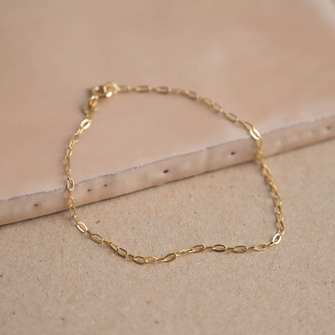 ALMA SMALL LINK GOLDEN BRACELET - Image 2