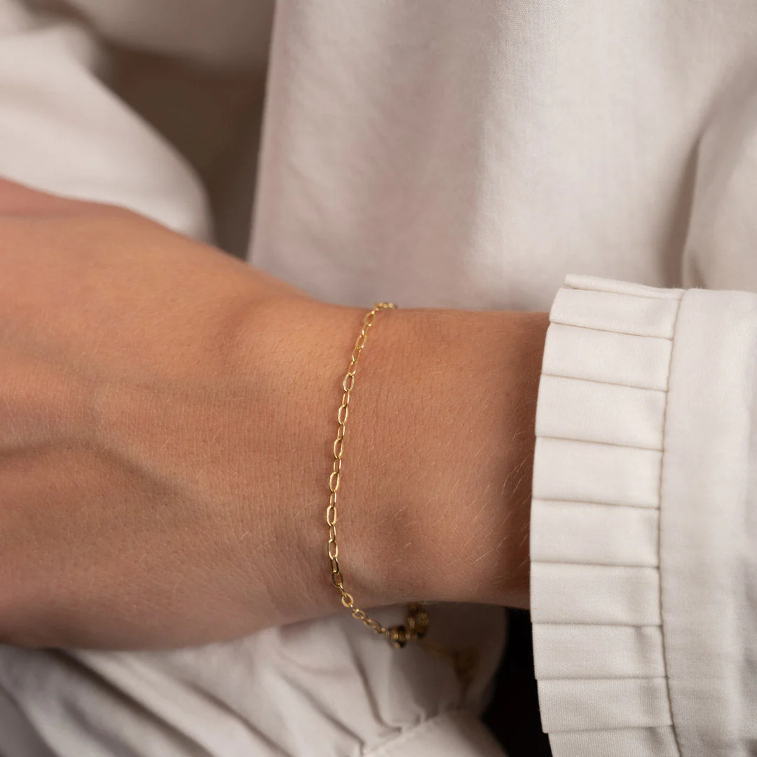 ALMA SMALL LINK GOLDEN BRACELET - Image 3