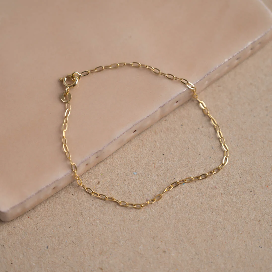ALMA SMALL LINK GOLDEN BRACELET - Image 4