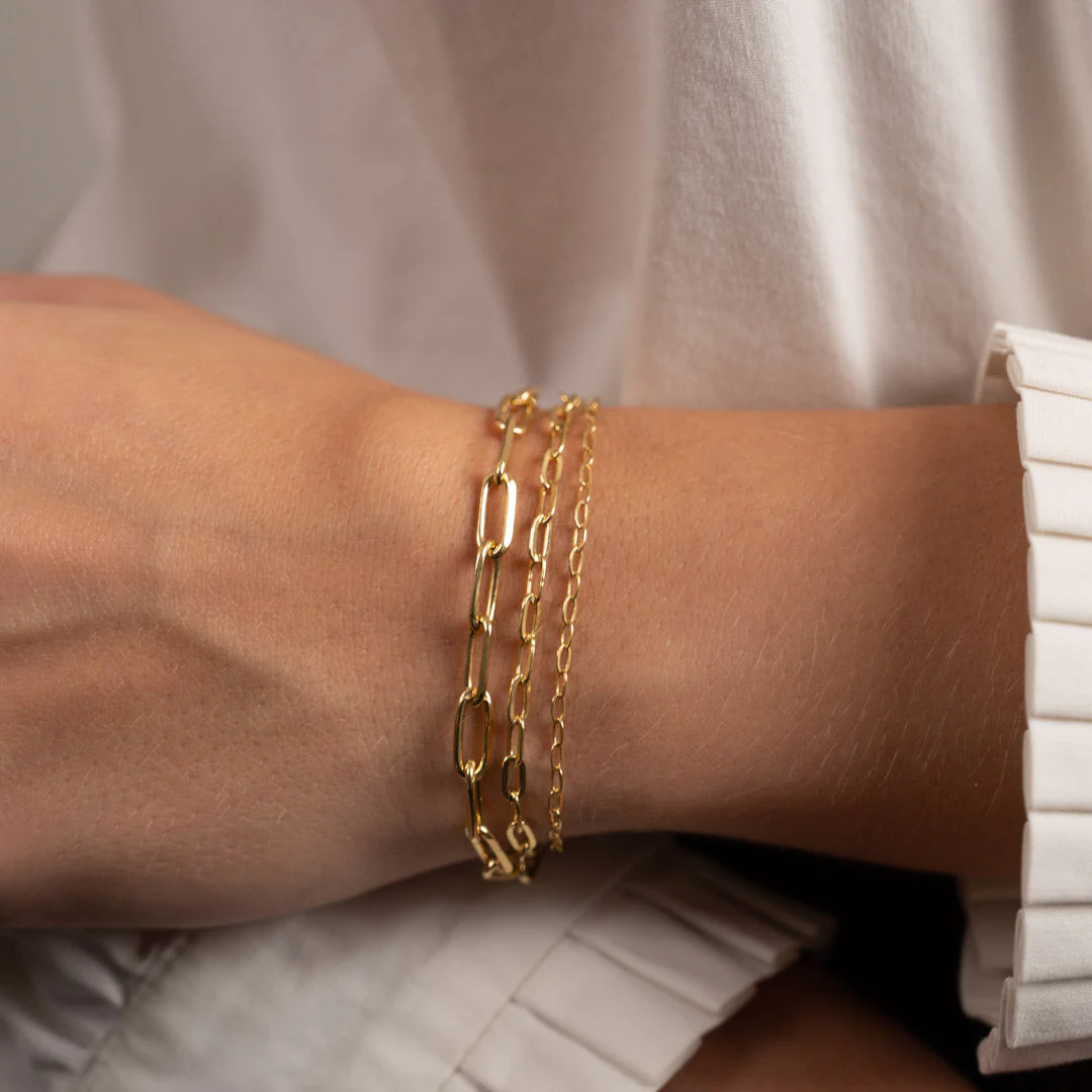 ALMA SMALL LINK GOLDEN BRACELET - Image 7