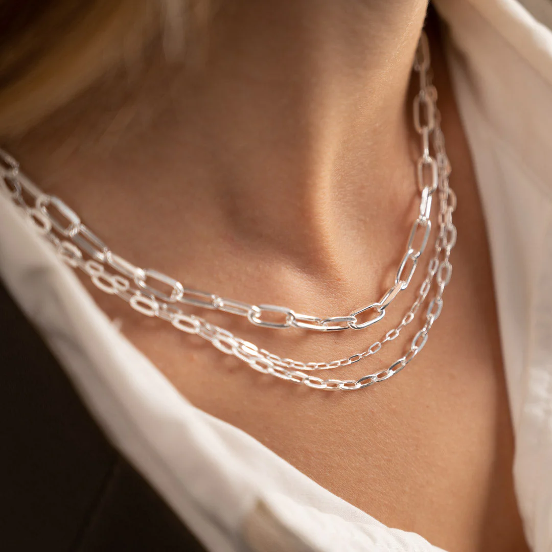 ALMA SMALL LINK SILVER CHAIN - Image 9