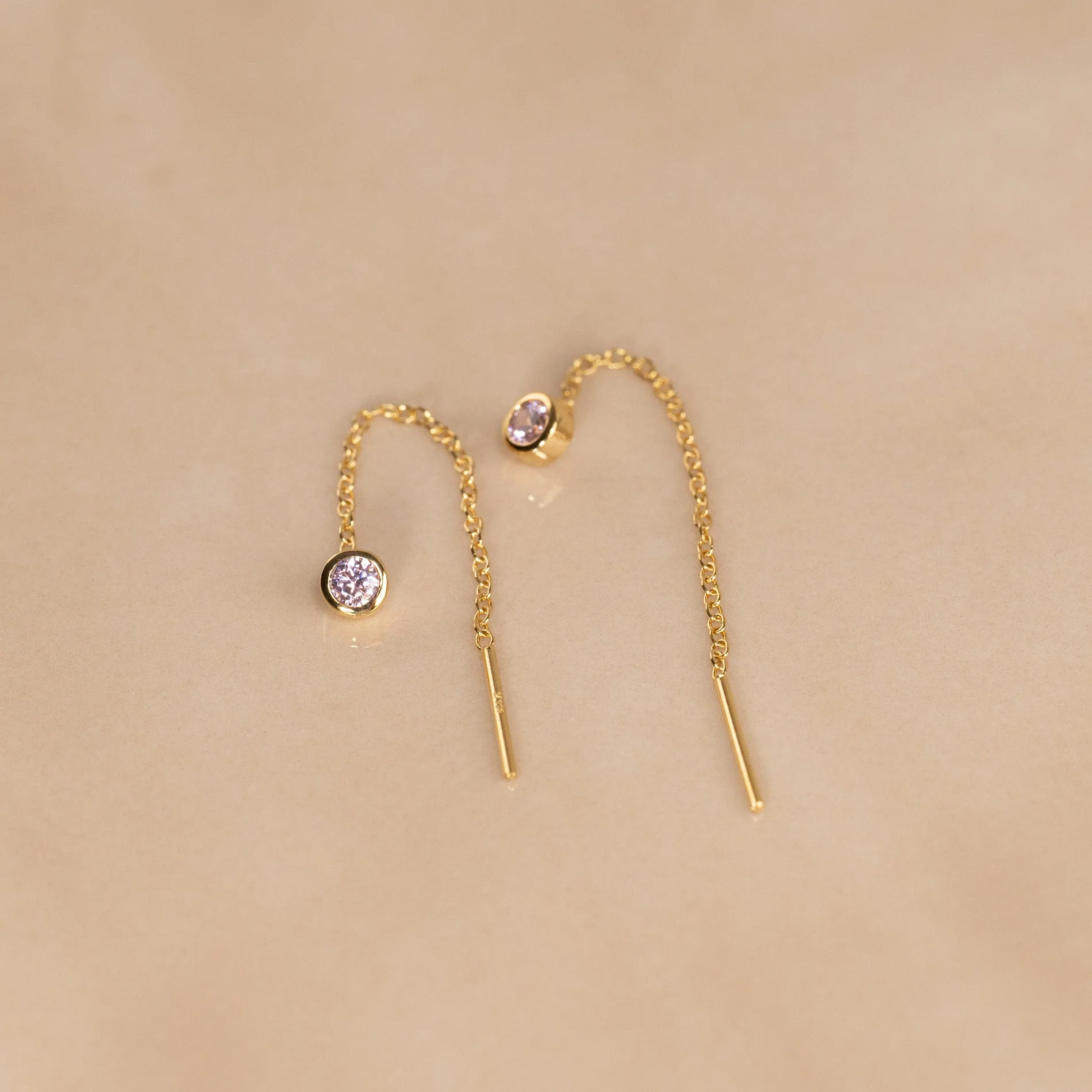 AMANDA PINK GOLDEN EARRING - Image 6