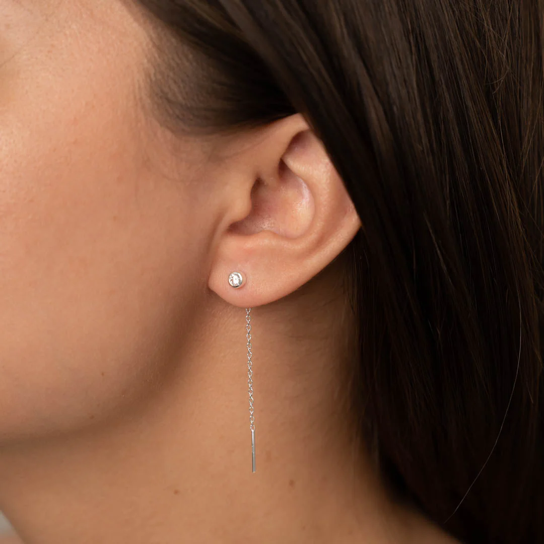 AMANDA CRYSTAL SILVER EARRING - Image 3