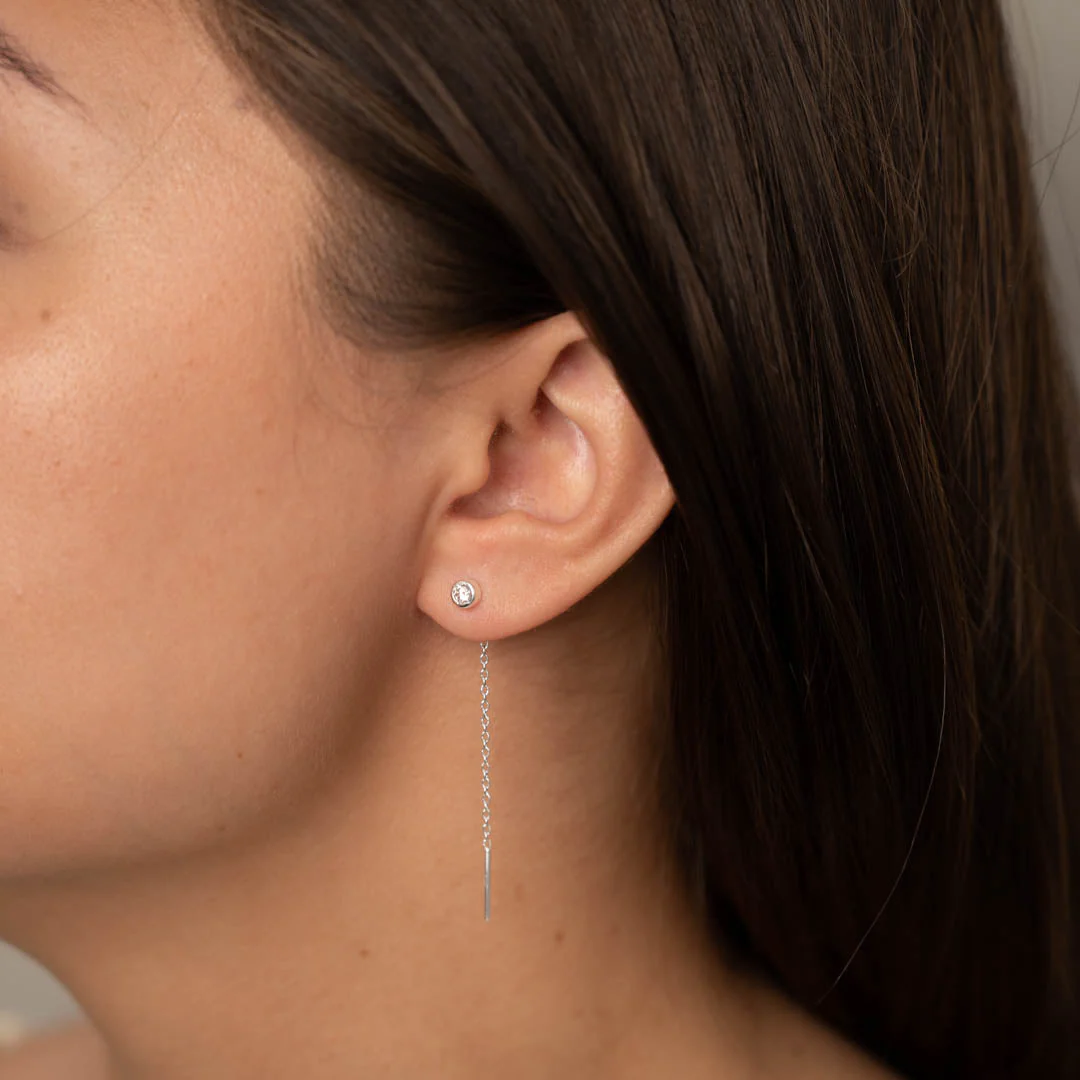 AMANDA CRYSTAL SILVER EARRING - Image 5