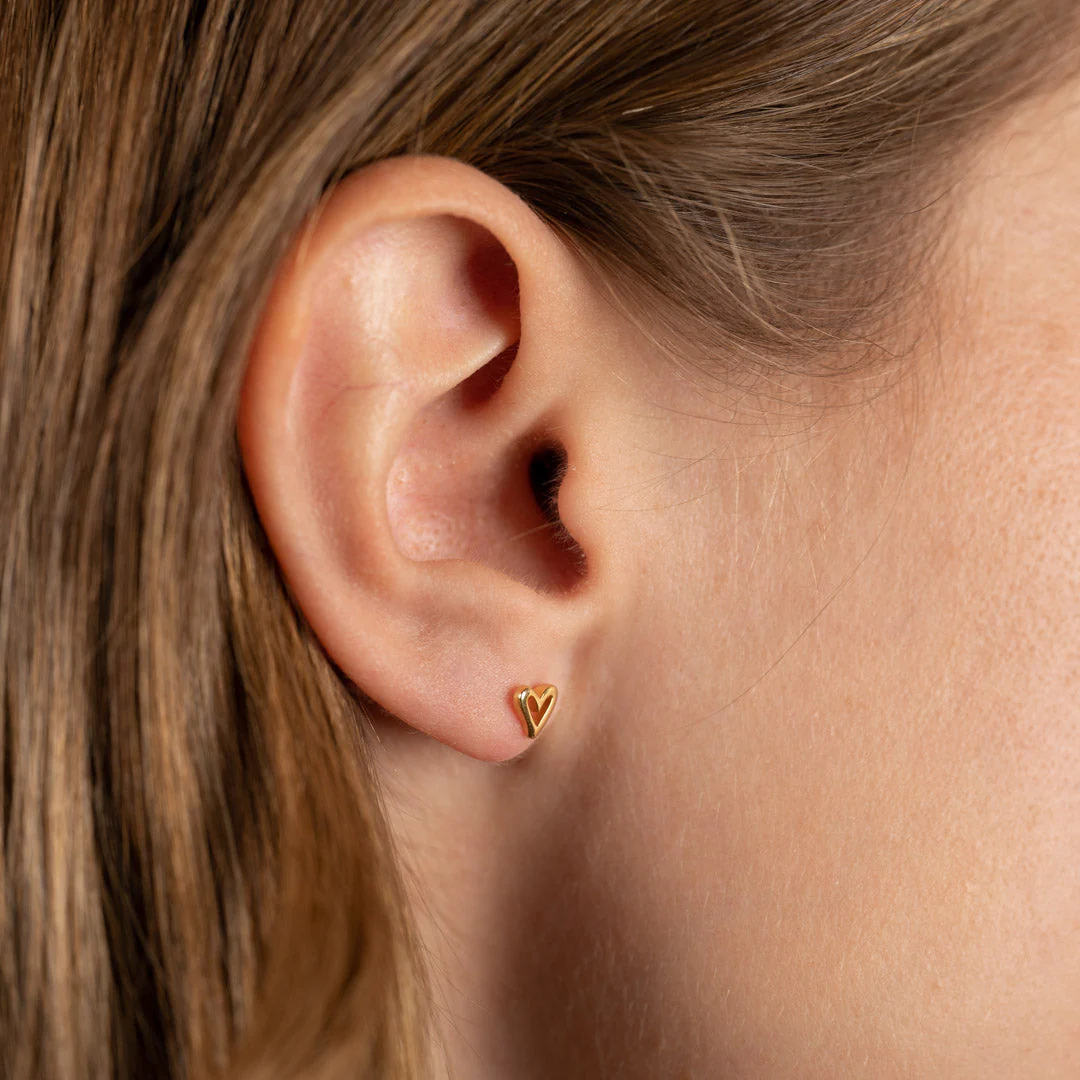 AMARA GOLDEN STUD EARRING - Image 2