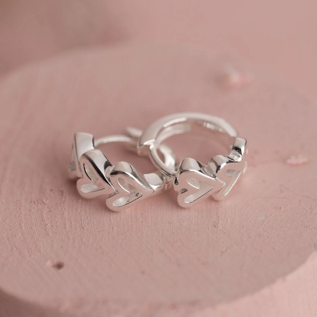 AMARA SILVER HUGGIE EARRING - Image 3