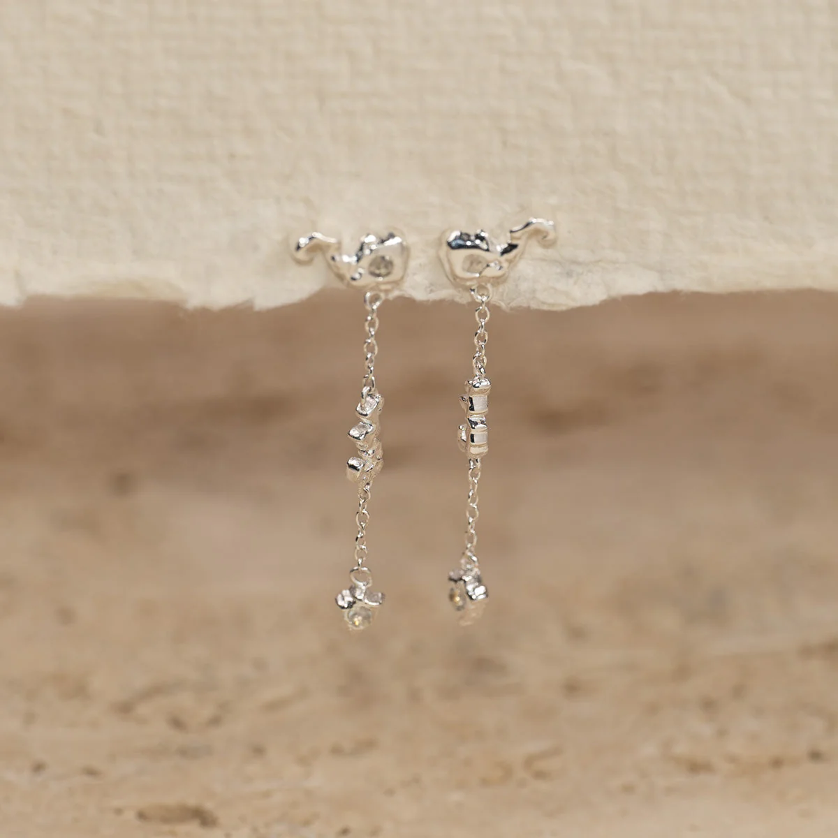 AURELIA MOONSTONE SILVER EARRING - Image 2