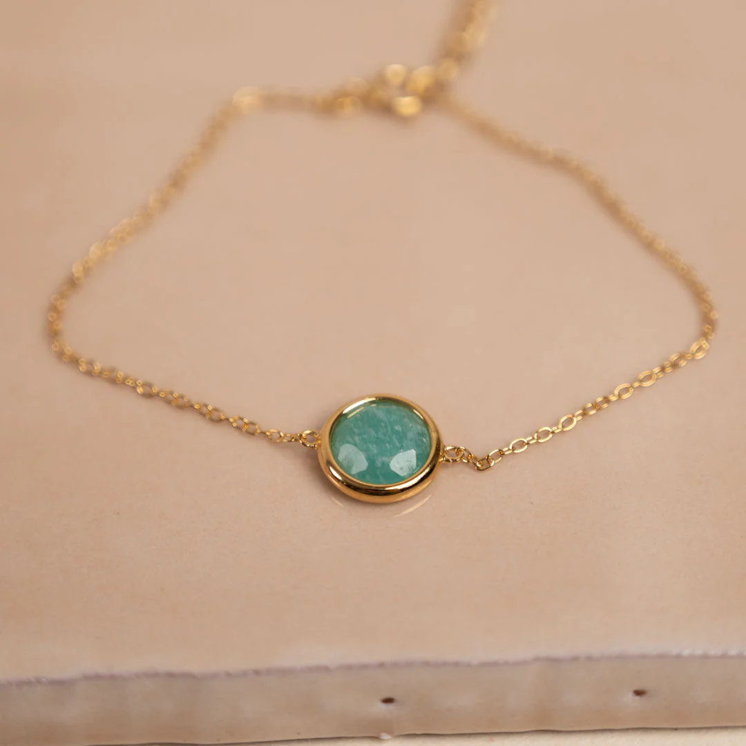 AVA AMAZONITE GOLDEN BRACELET - Image 4