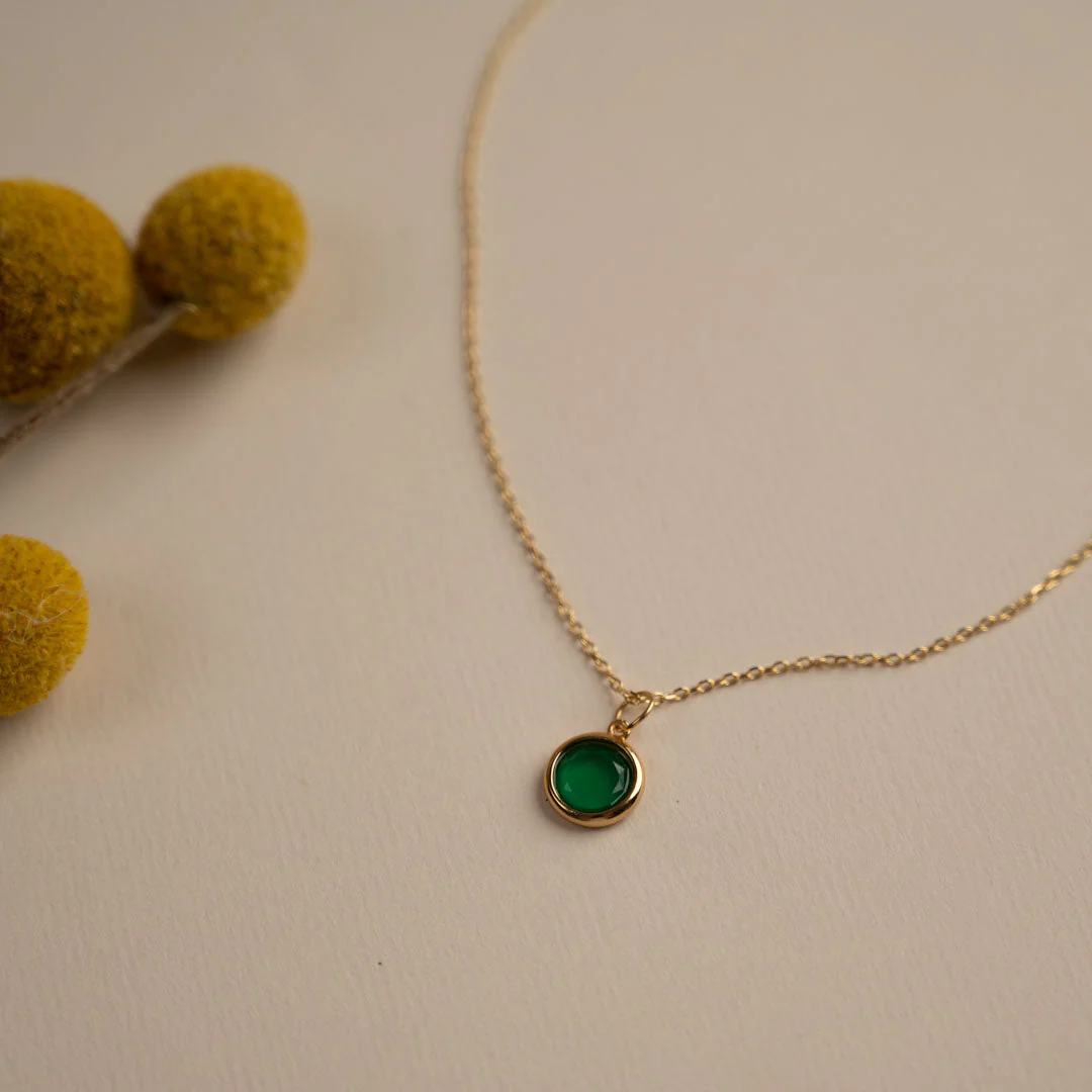 AVA GREEN AGATE GOLDEN 2P SET - Image 2
