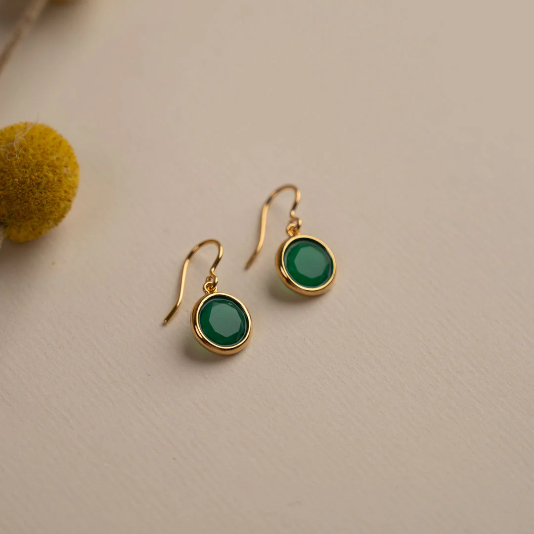 AVA GREEN AGATE GOLDEN 2P SET - Image 3