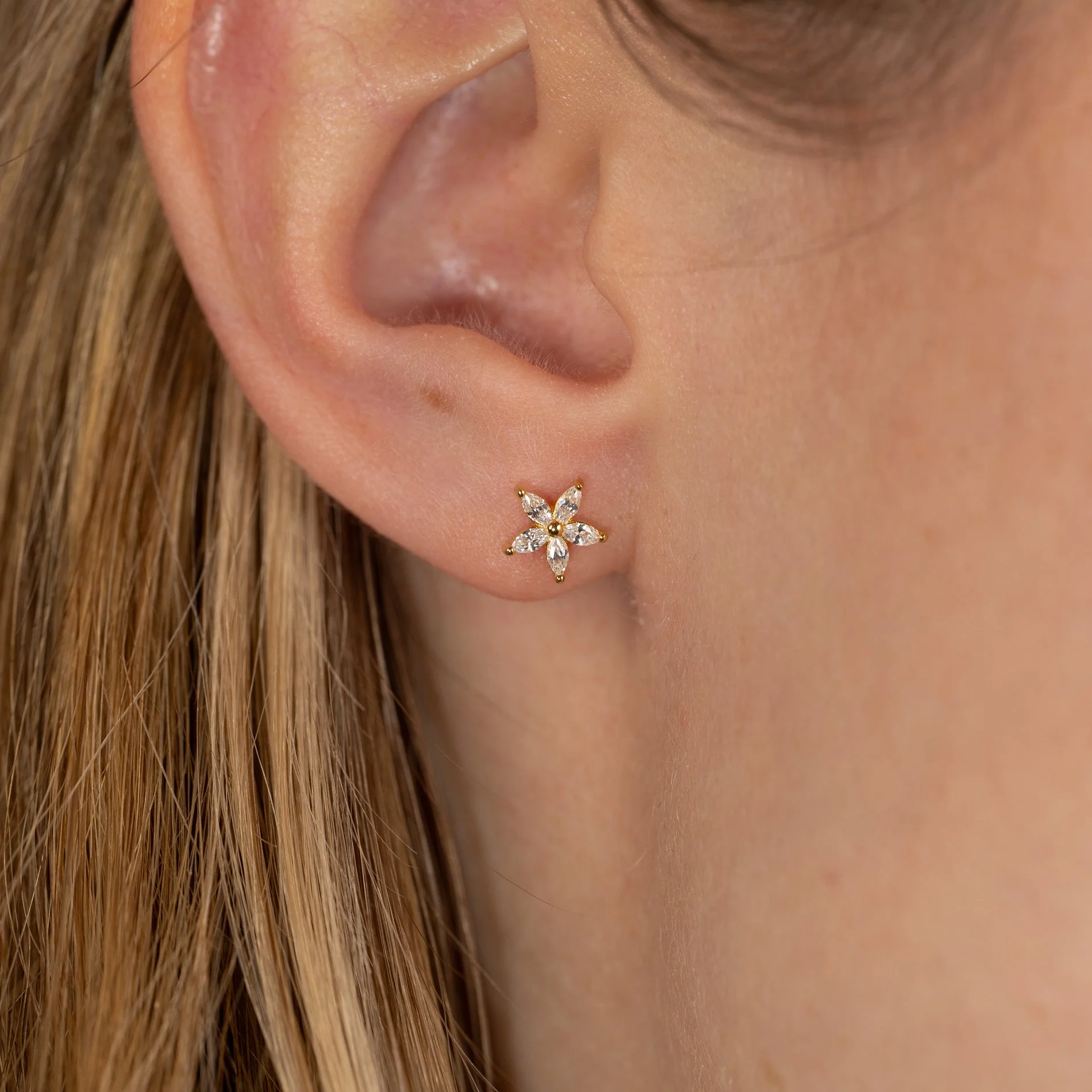 BELLIS CRYSTAL GOLDEN EARRING - Image 3