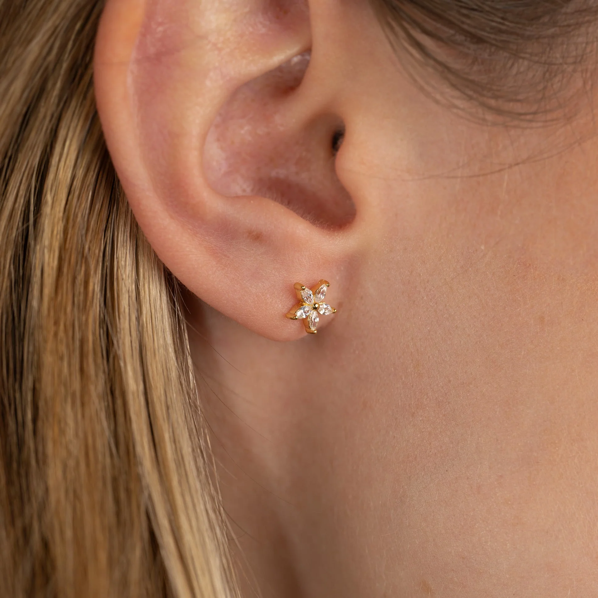 BELLIS CRYSTAL GOLDEN EARRING - Image 5