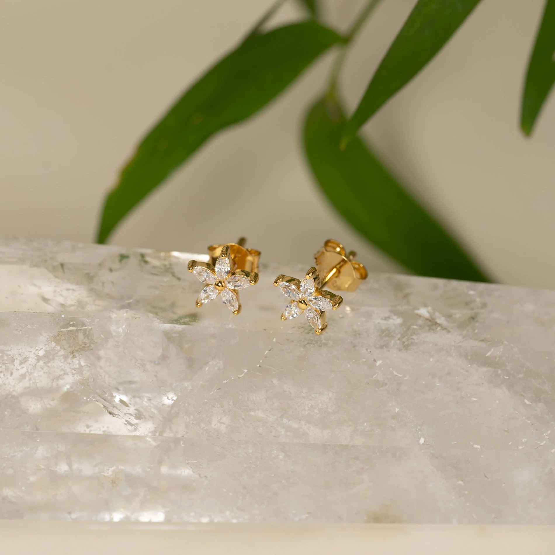 BELLIS CRYSTAL GOLDEN EARRING - Image 6