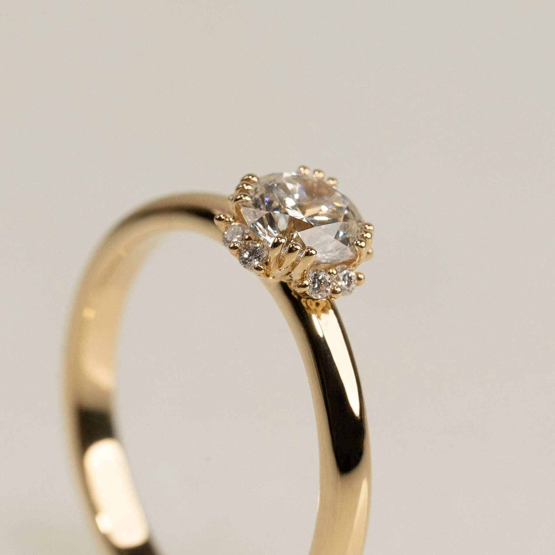 DEMI HIDDEN HALO DIAMOND RING - 0.55ct - Image 2