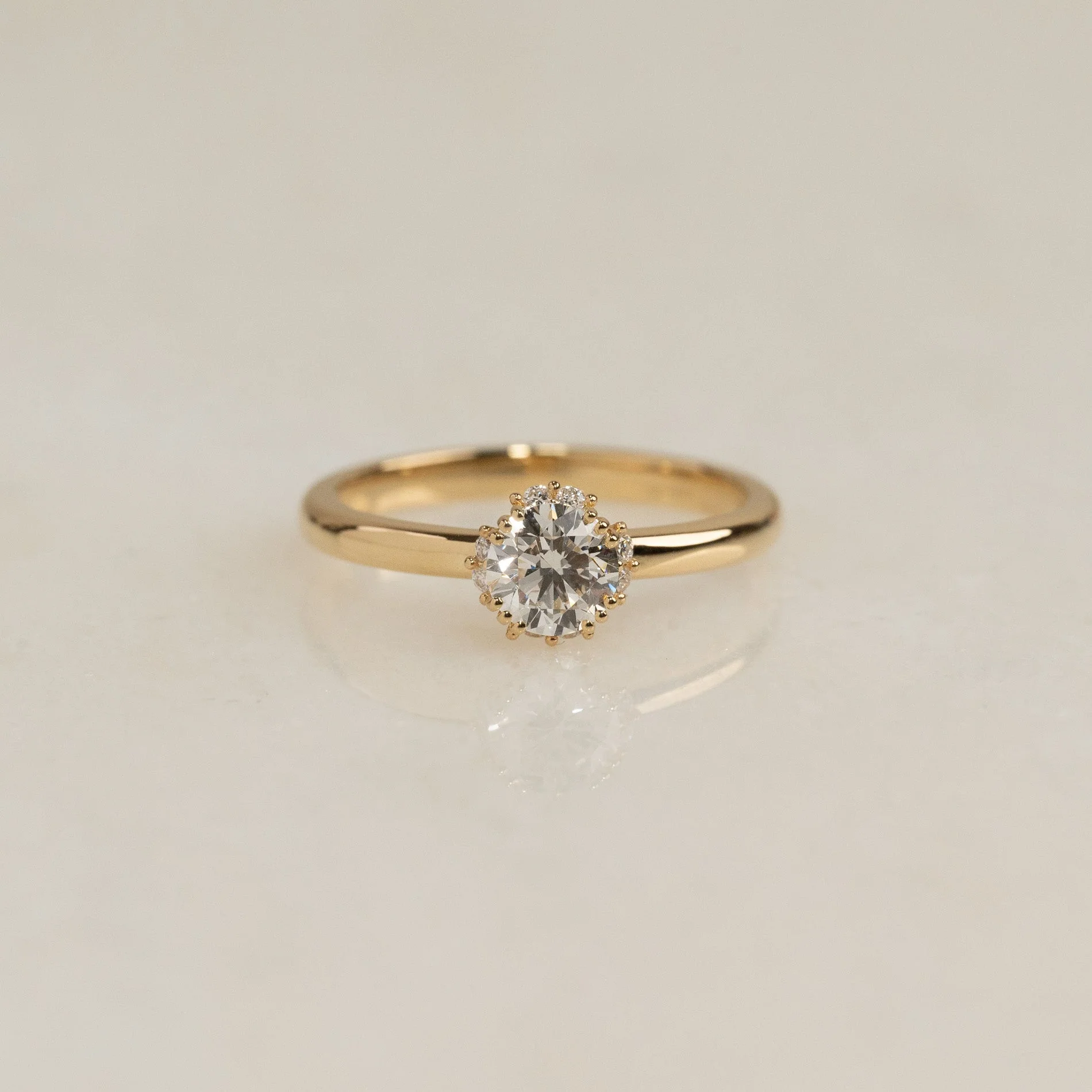 DEMI HIDDEN HALO DIAMOND RING - 0.55ct - Image 3