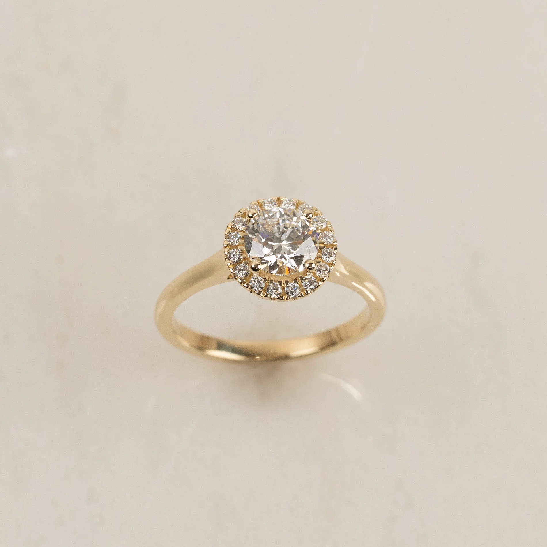 SIMPLE CATHEDRAL HALO DIAMOND RING - 1.25ct - Image 4