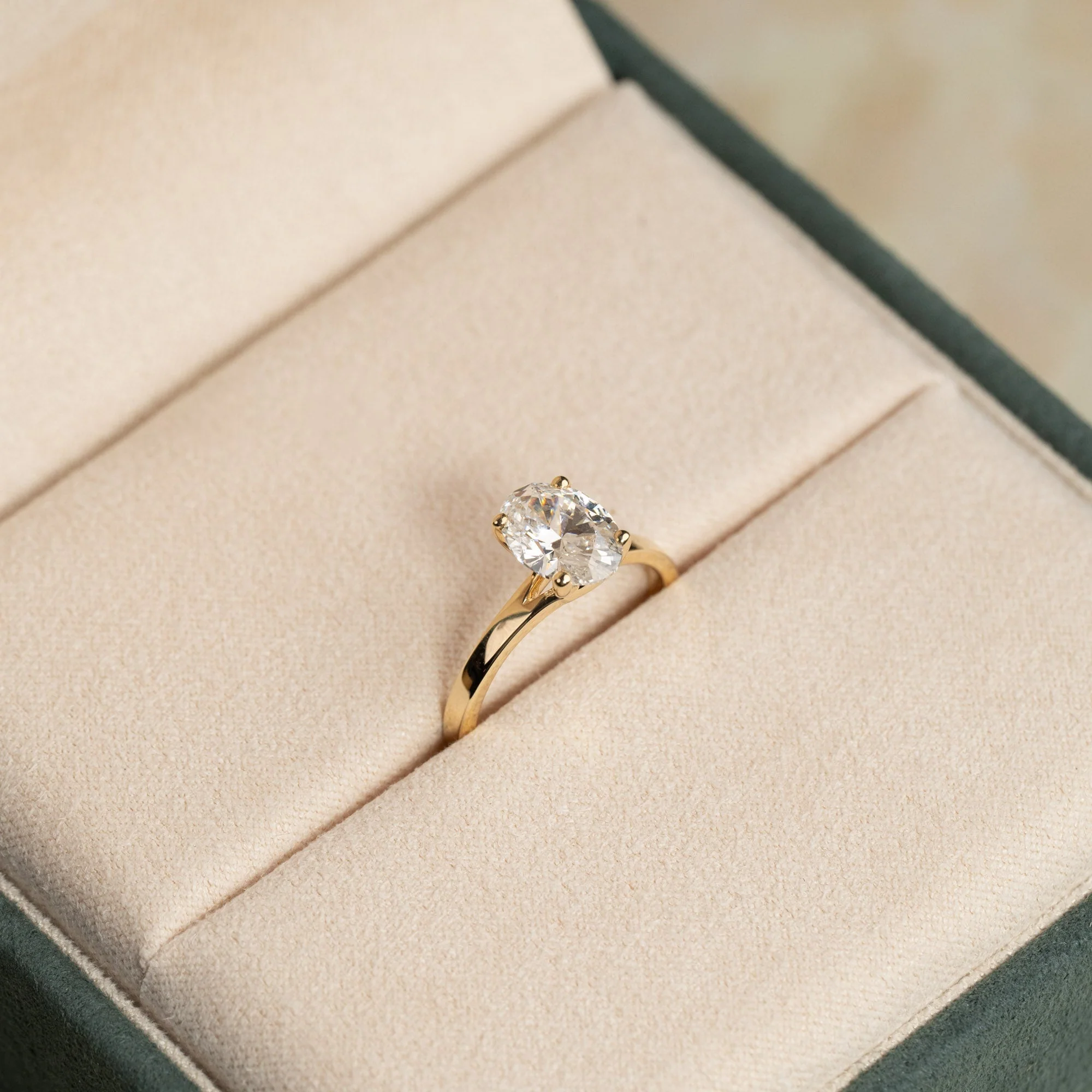 SOLITAIRE SPLIT-PRONG OVAL DIAMOND RING - 1.5ct - Image 2