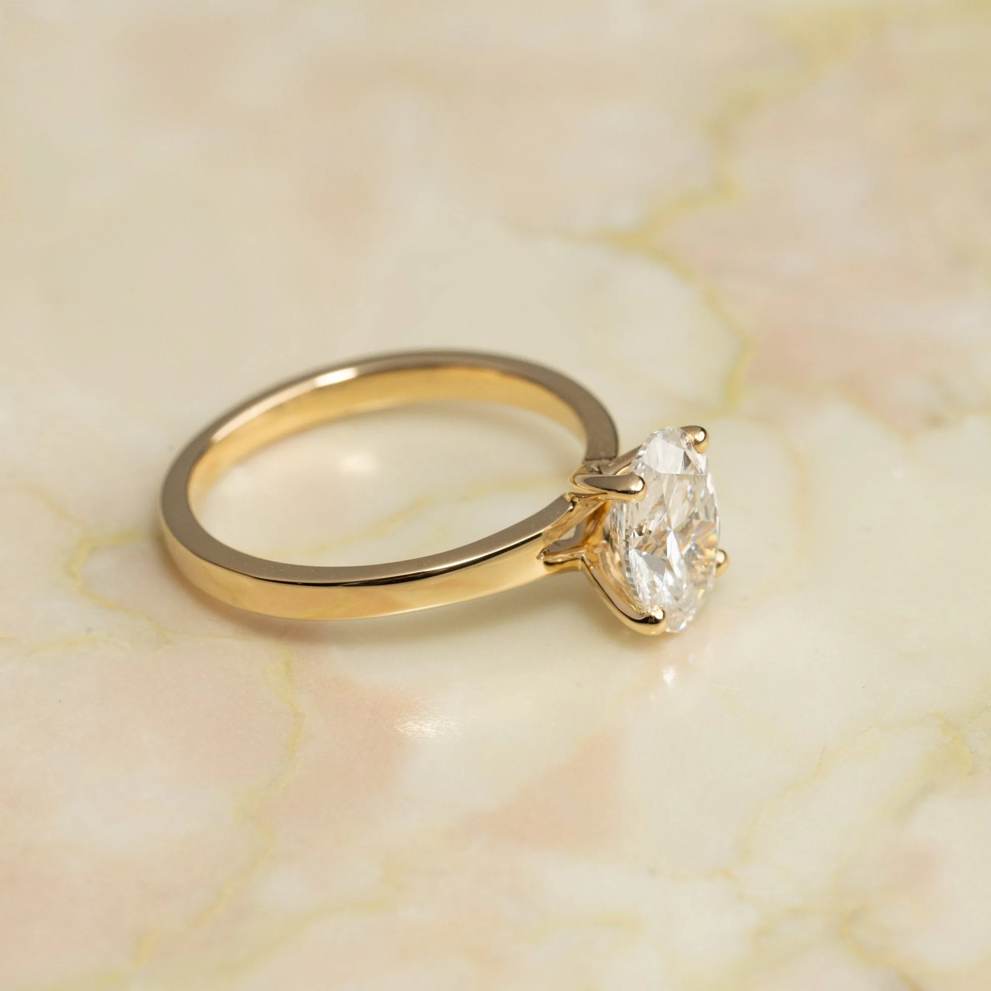 SOLITAIRE SPLIT-PRONG OVAL DIAMOND RING - 1.5ct - Image 3