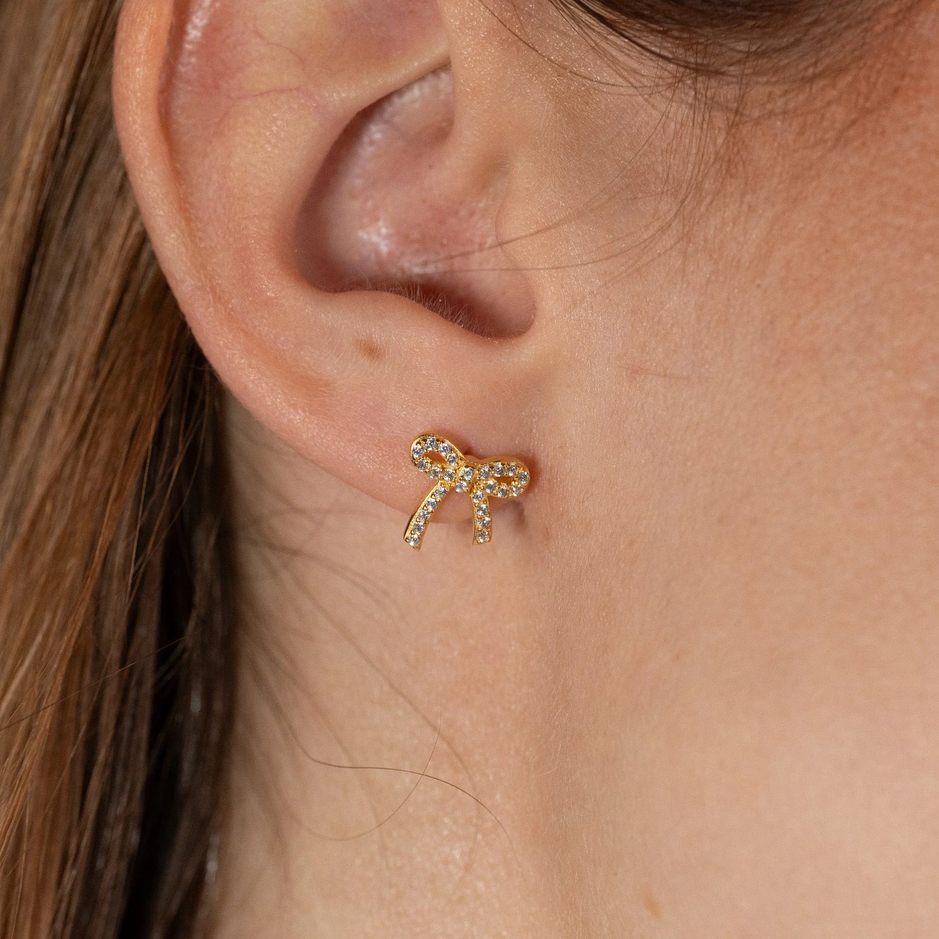BOWIE CRYSTAL GOLDEN EARRING - Image 2
