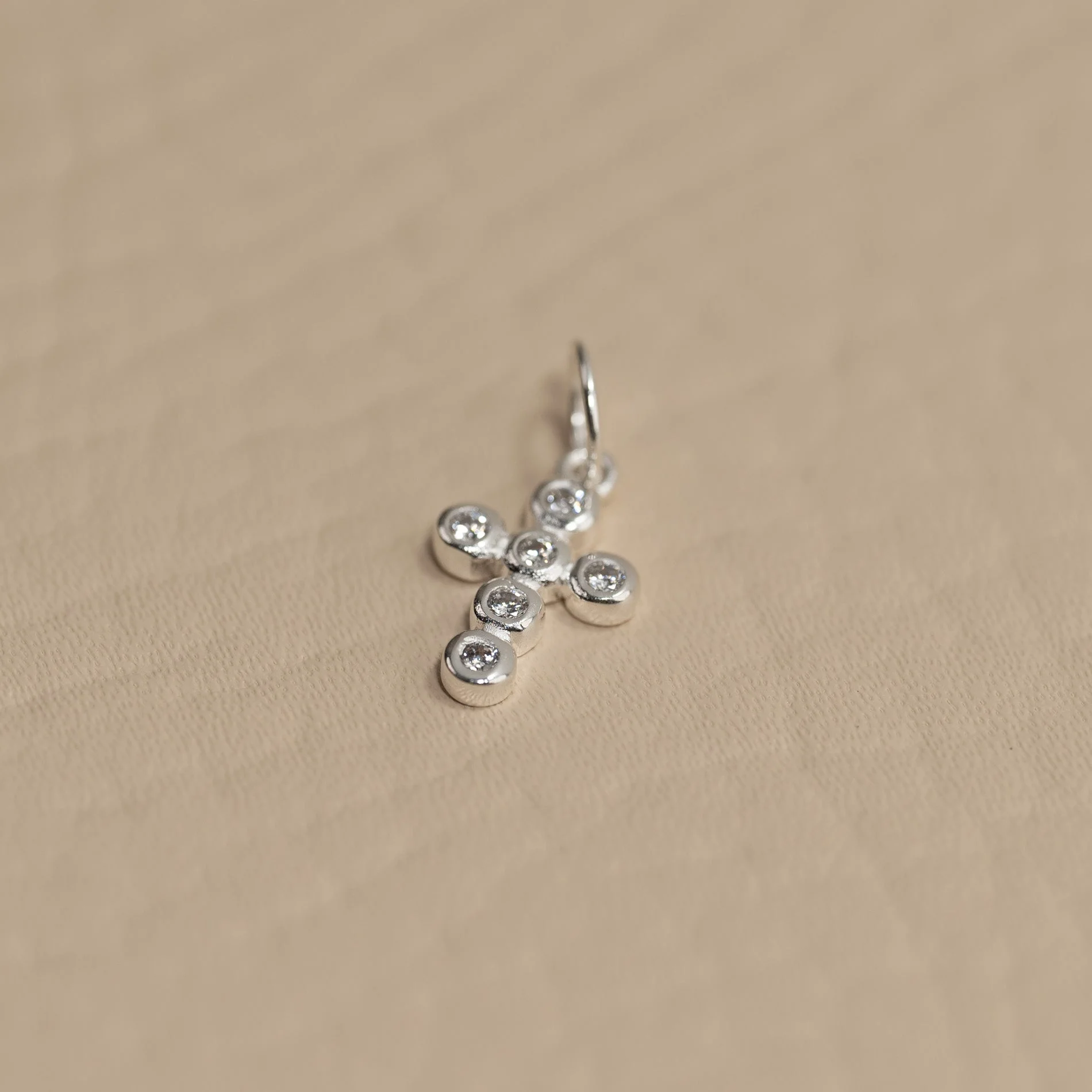 CHRISTA CRYSTAL SILVER PENDANT - Image 2