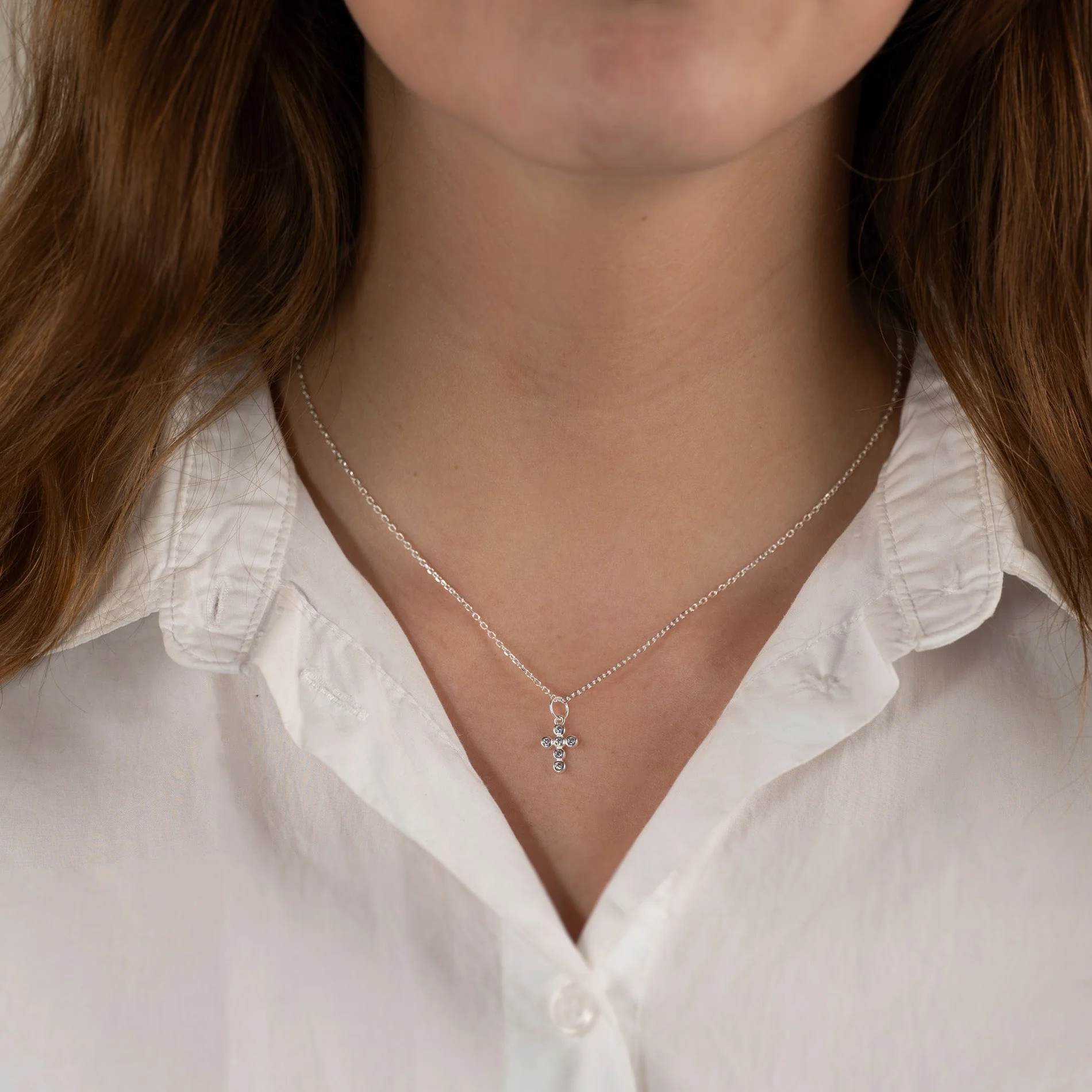 CHRISTA CRYSTAL SILVER PENDANT - Image 6