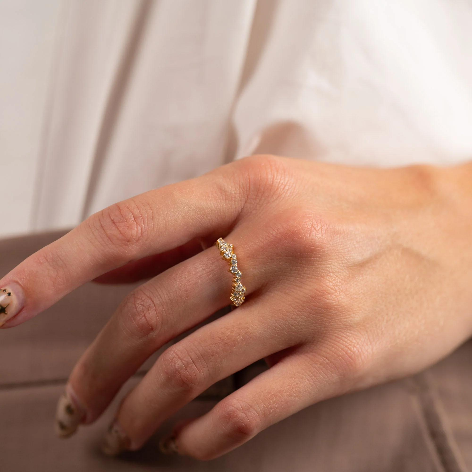 CLAIR CRYSTAL GOLDEN RING - Image 2