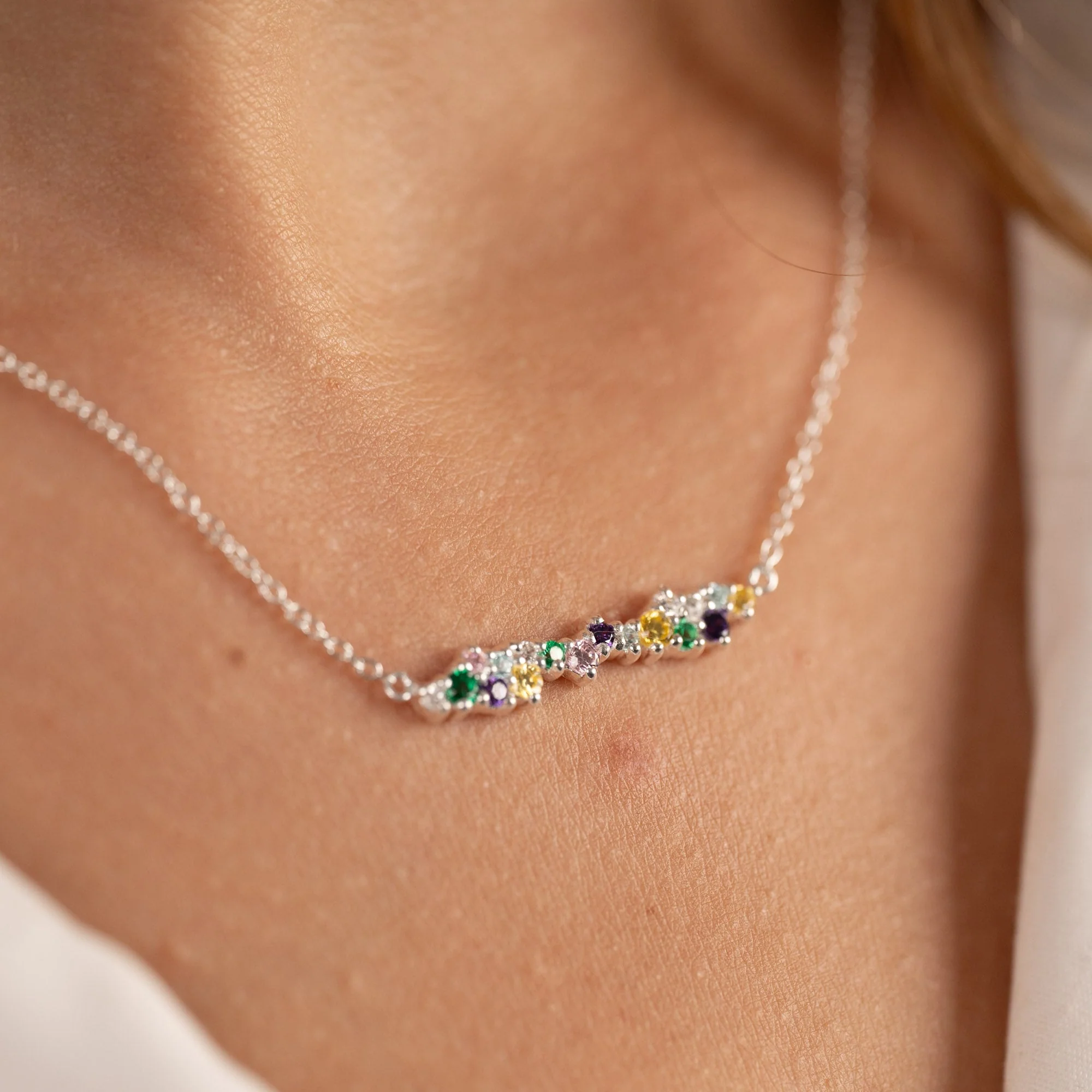 CLAIR RAINBOW SILVER NECKLACE - Image 3