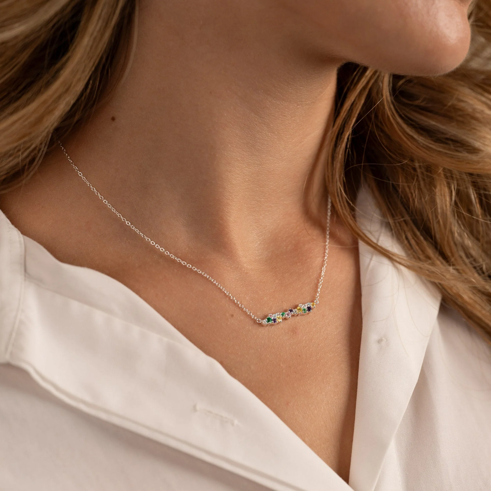 CLAIR RAINBOW SILVER NECKLACE - Image 5