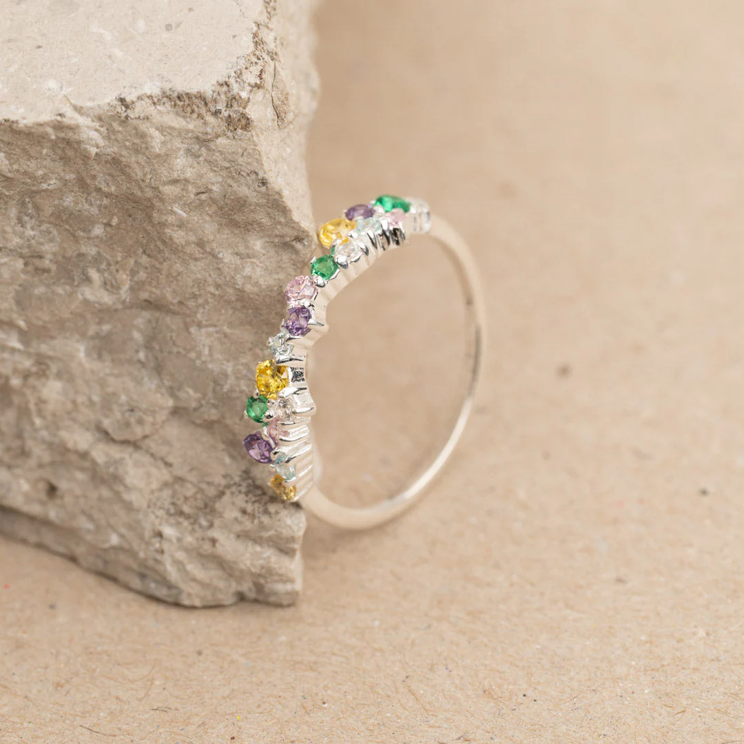 CLAIR RAINBOW SILVER RING - Image 4