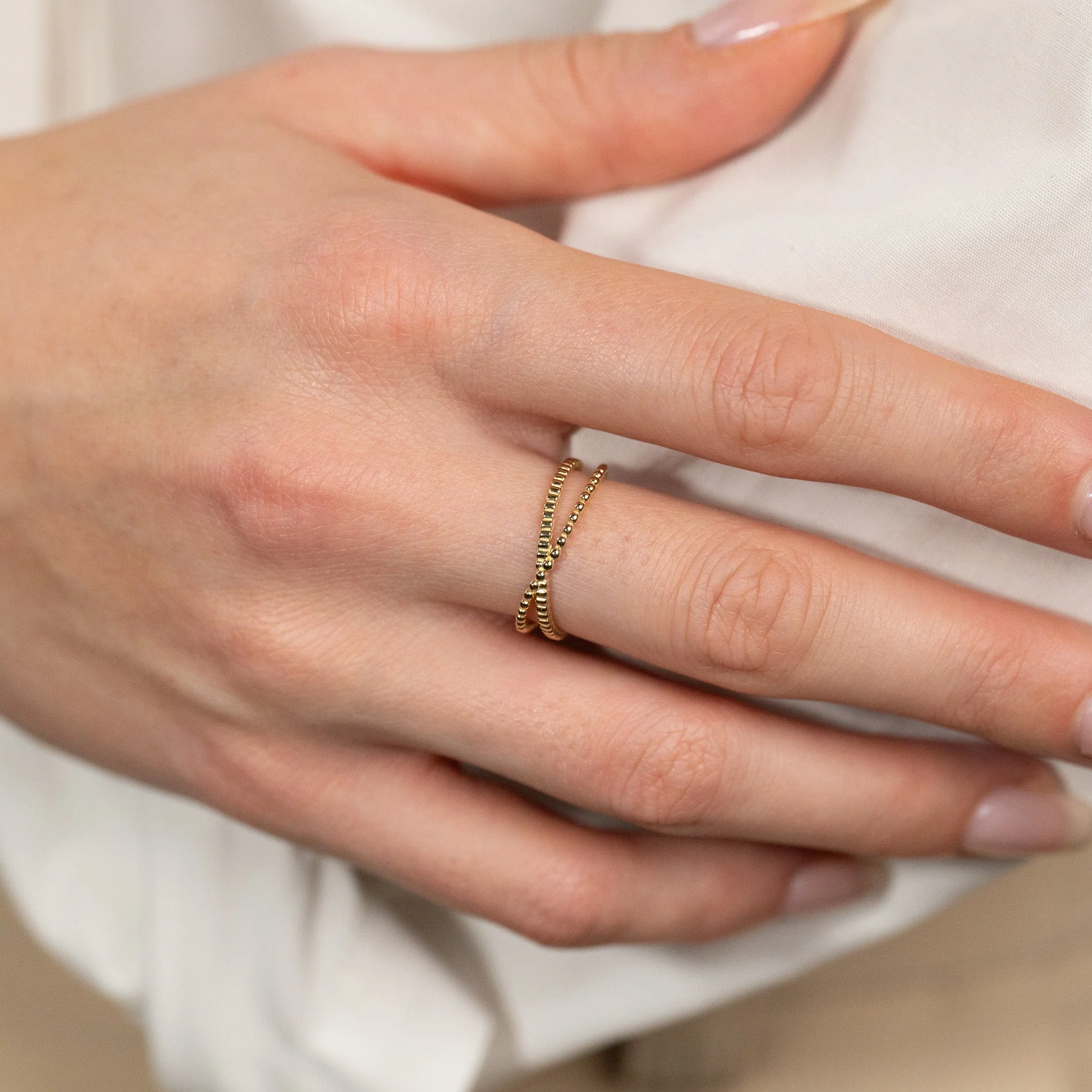 CLARISSA SOLID GOLD RING - Image 6