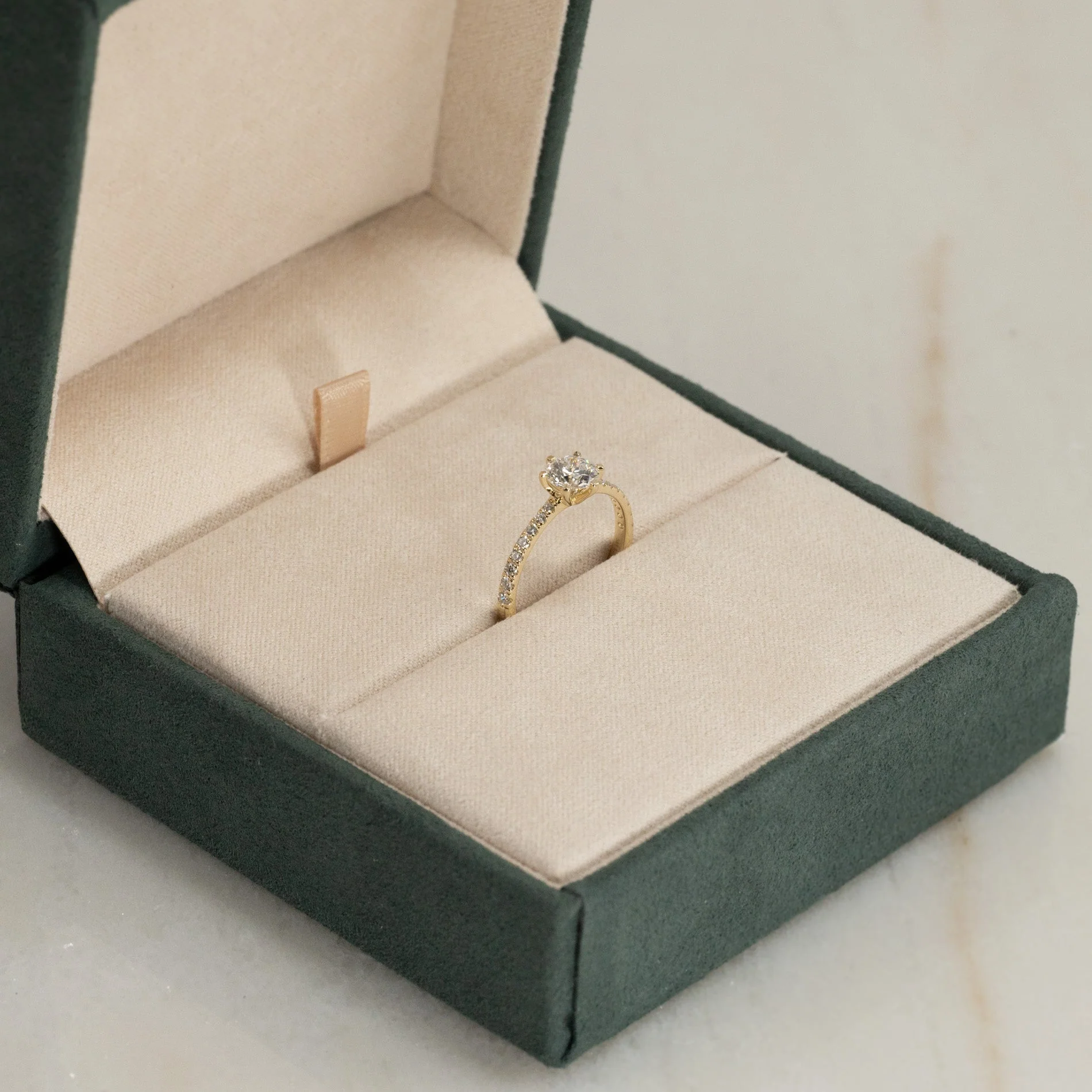 CLASSIC 6-PRONG ALLIANCE LAB-DIAMOND RING - 0.9ct - YG - Image 9