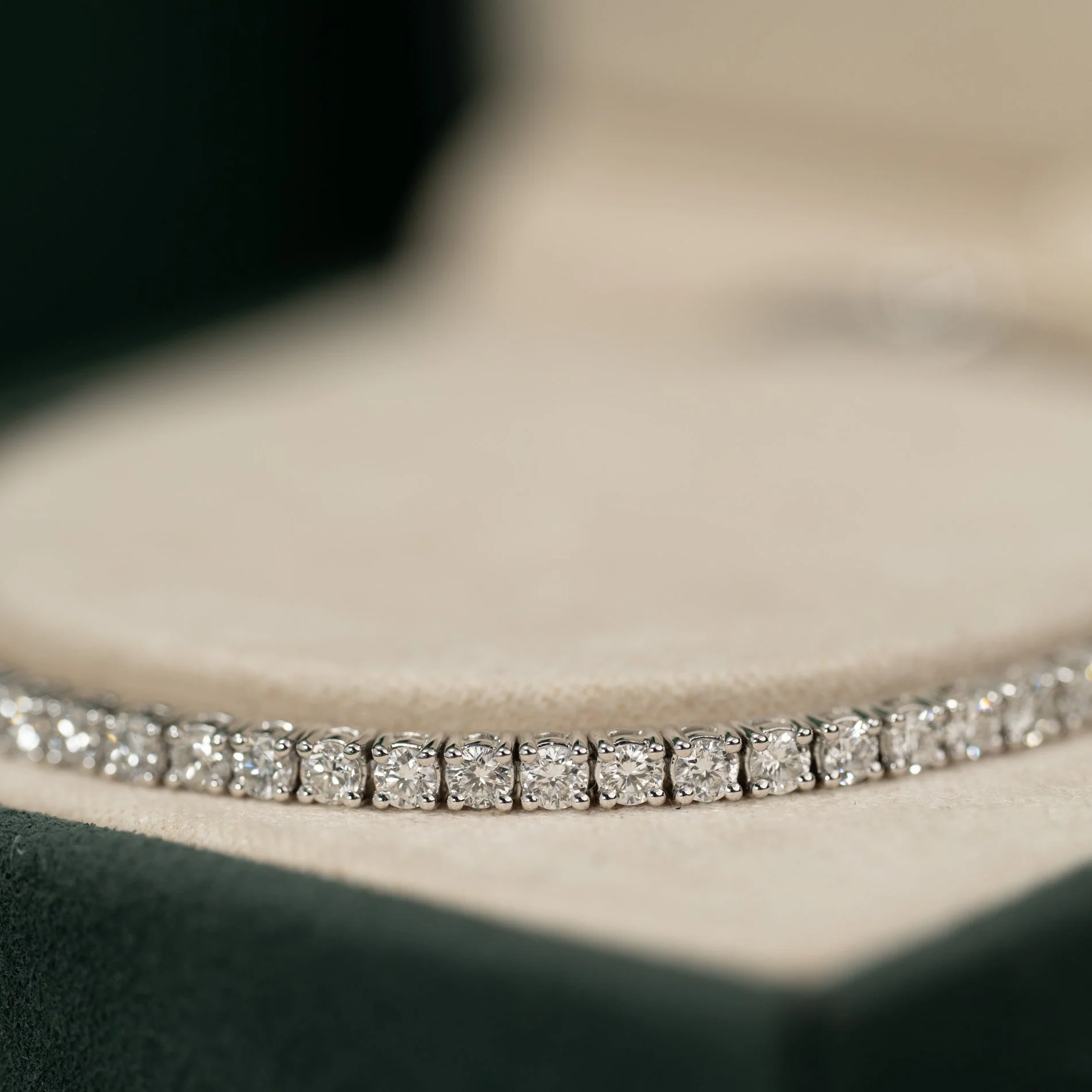 CLASSIC LAB-DIAMOND TENNIS BRACELET - 3.5ct - WG - Image 3