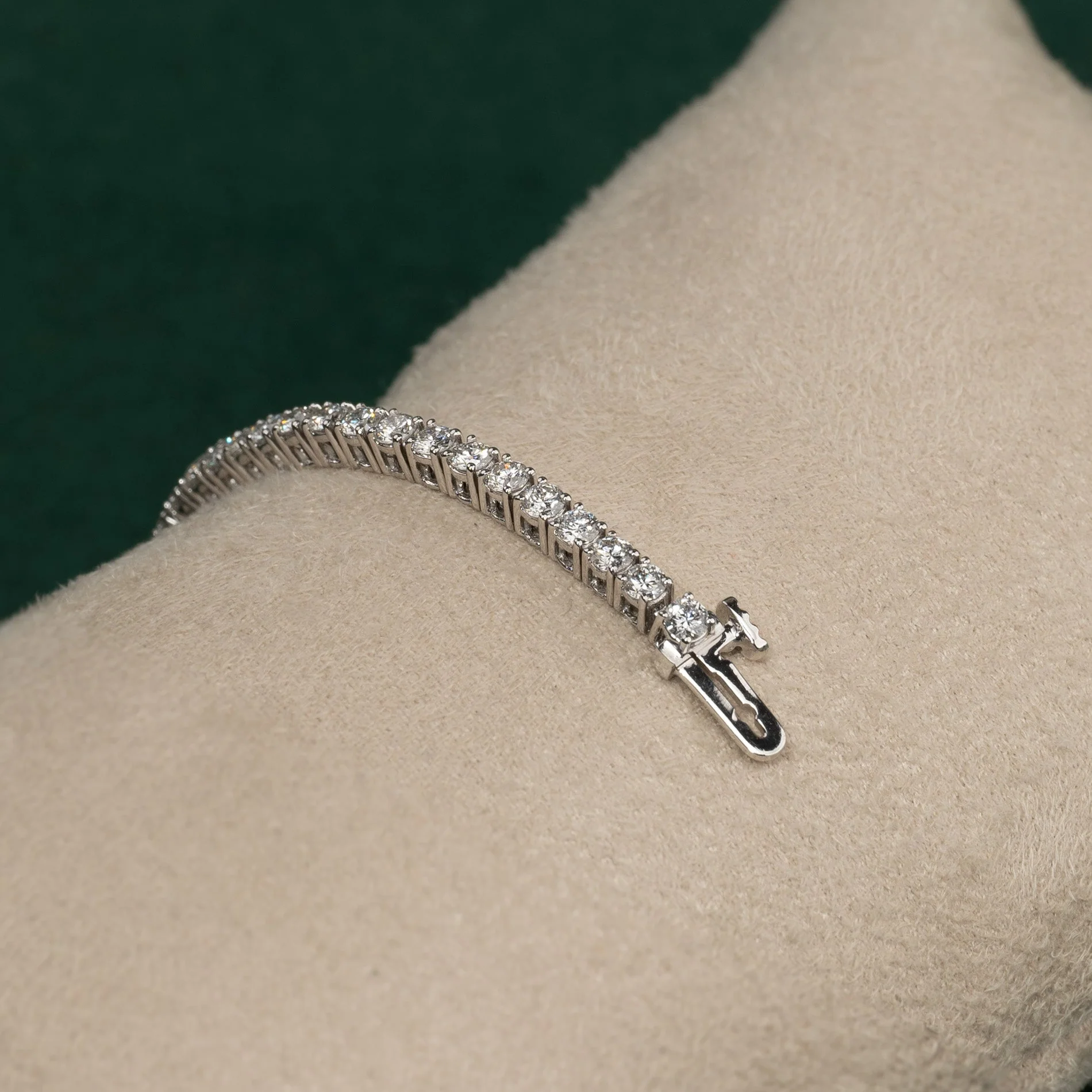 CLASSIC LAB-DIAMOND TENNIS BRACELET - 3.5ct - WG - Image 8