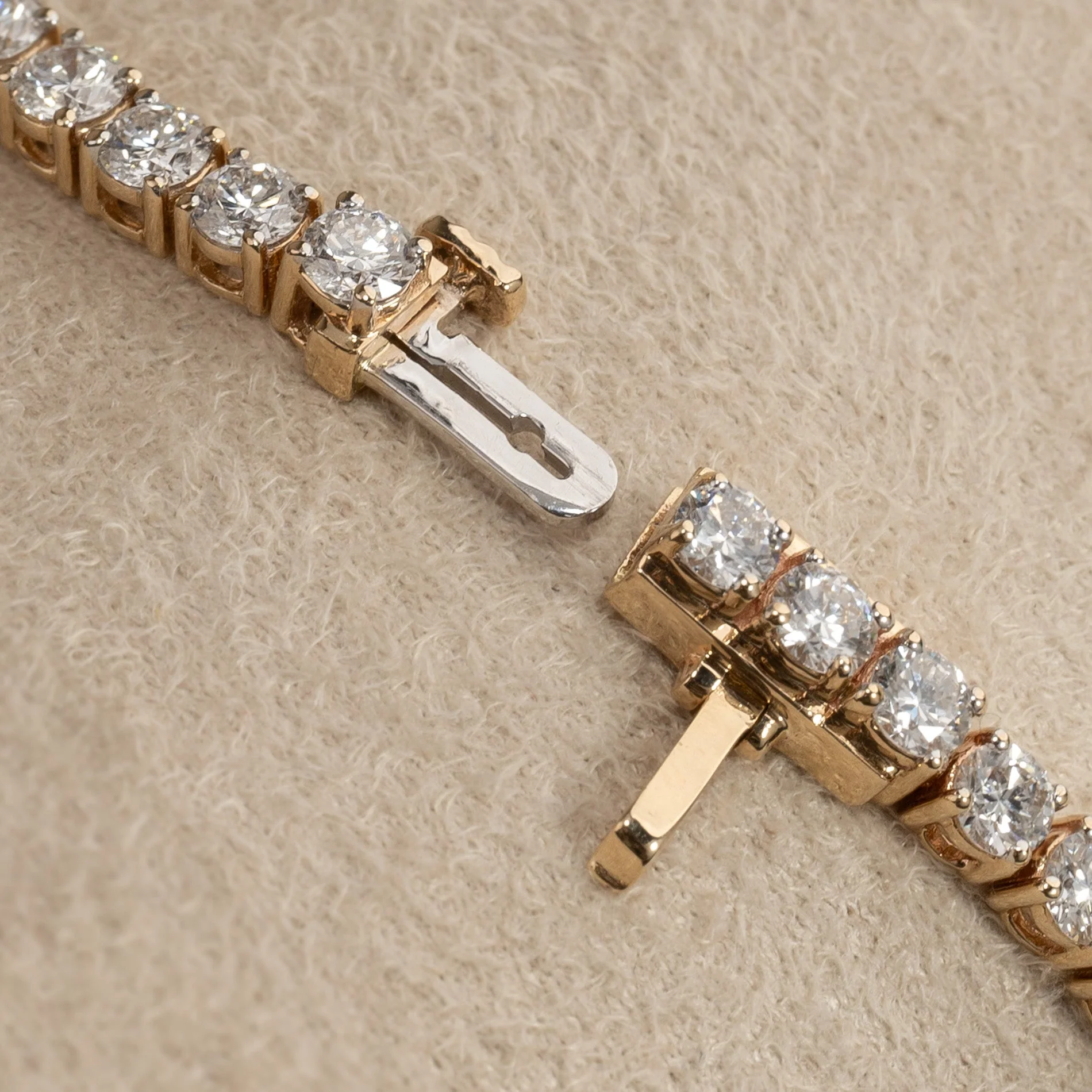 CLASSIC LAB-DIAMOND TENNIS BRACELET - 3.5ct - YG - Image 7