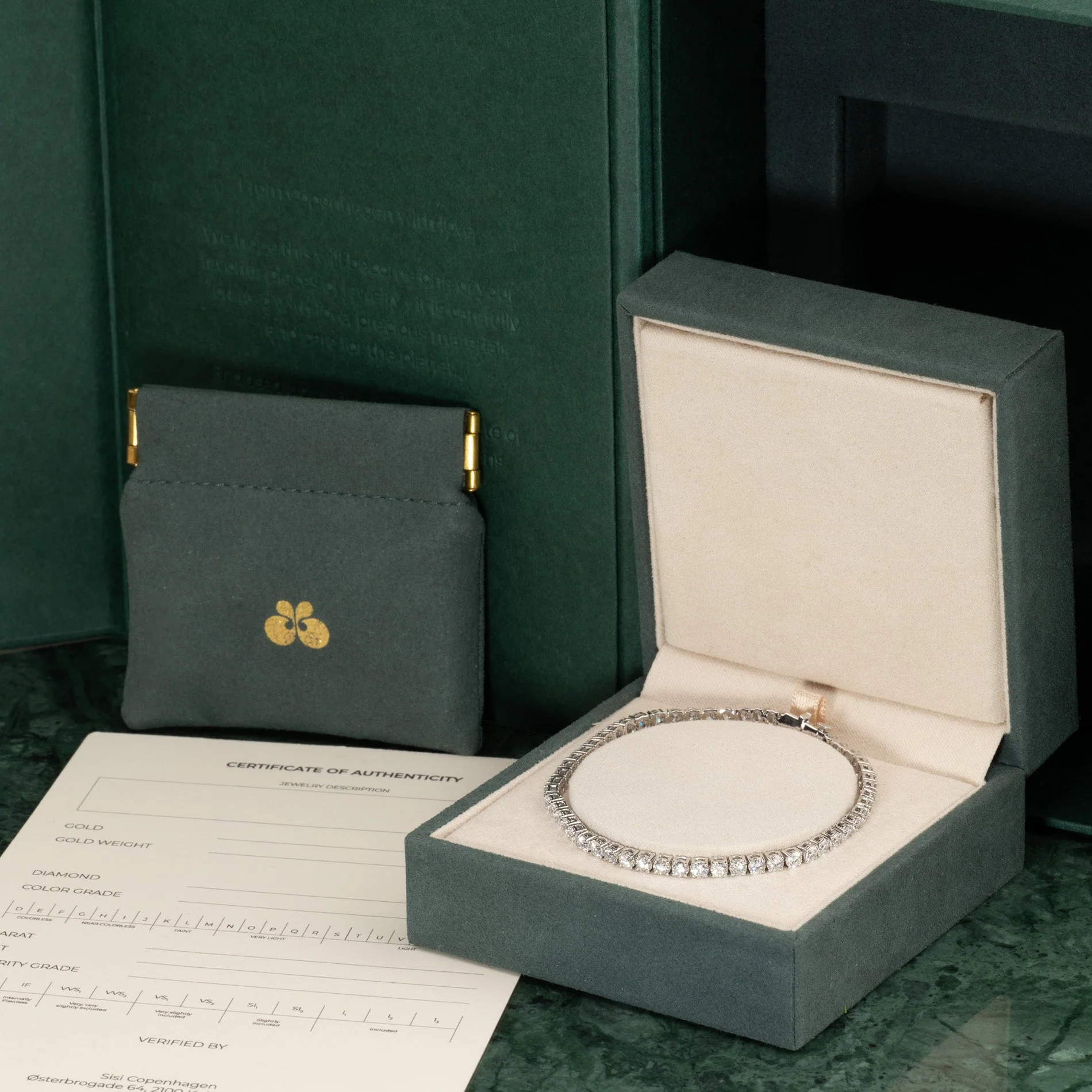 CLASSIC LAB-DIAMOND TENNIS BRACELET - 5ct - WG - Image 10