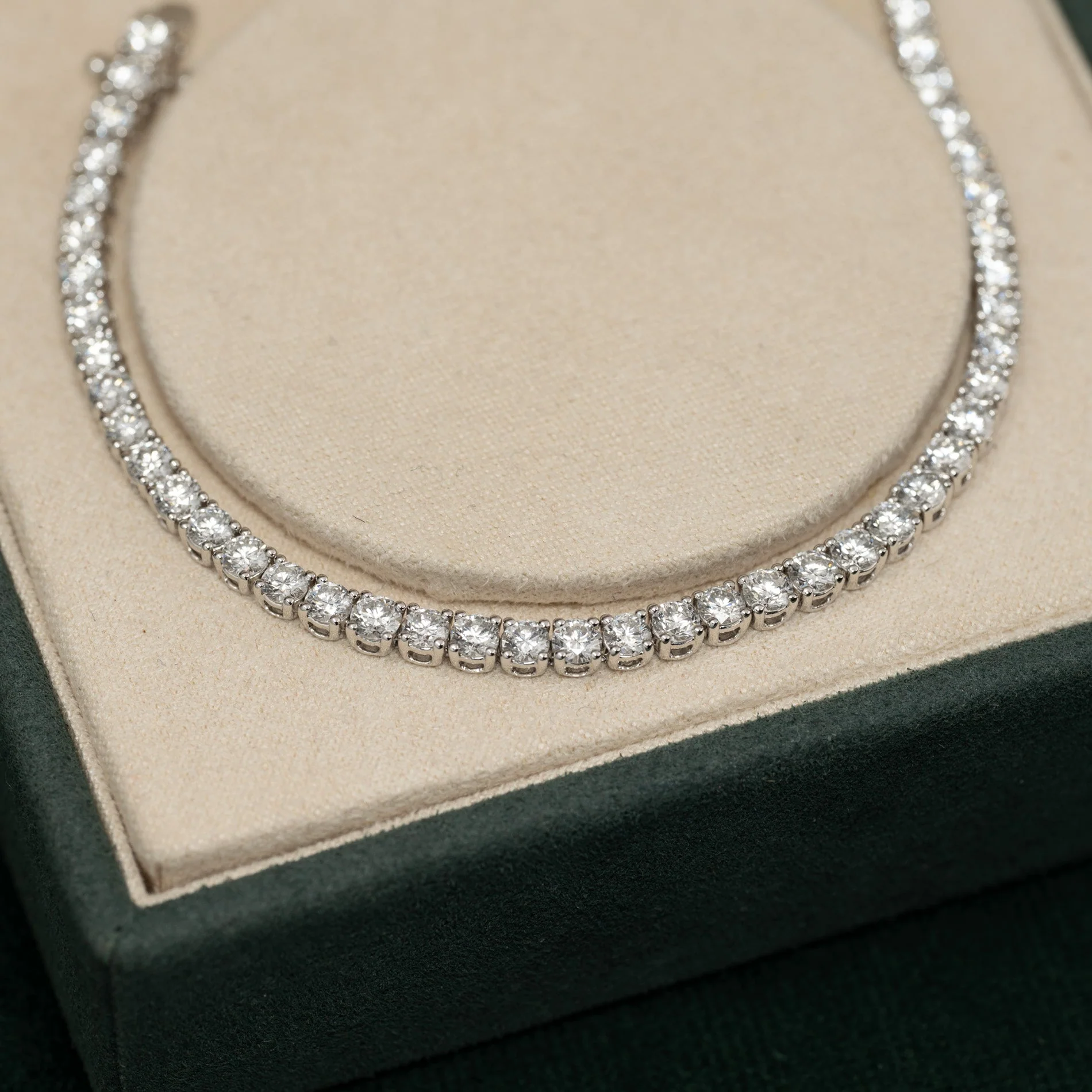 CLASSIC LAB-DIAMOND TENNIS BRACELET - 5ct - WG - Image 4