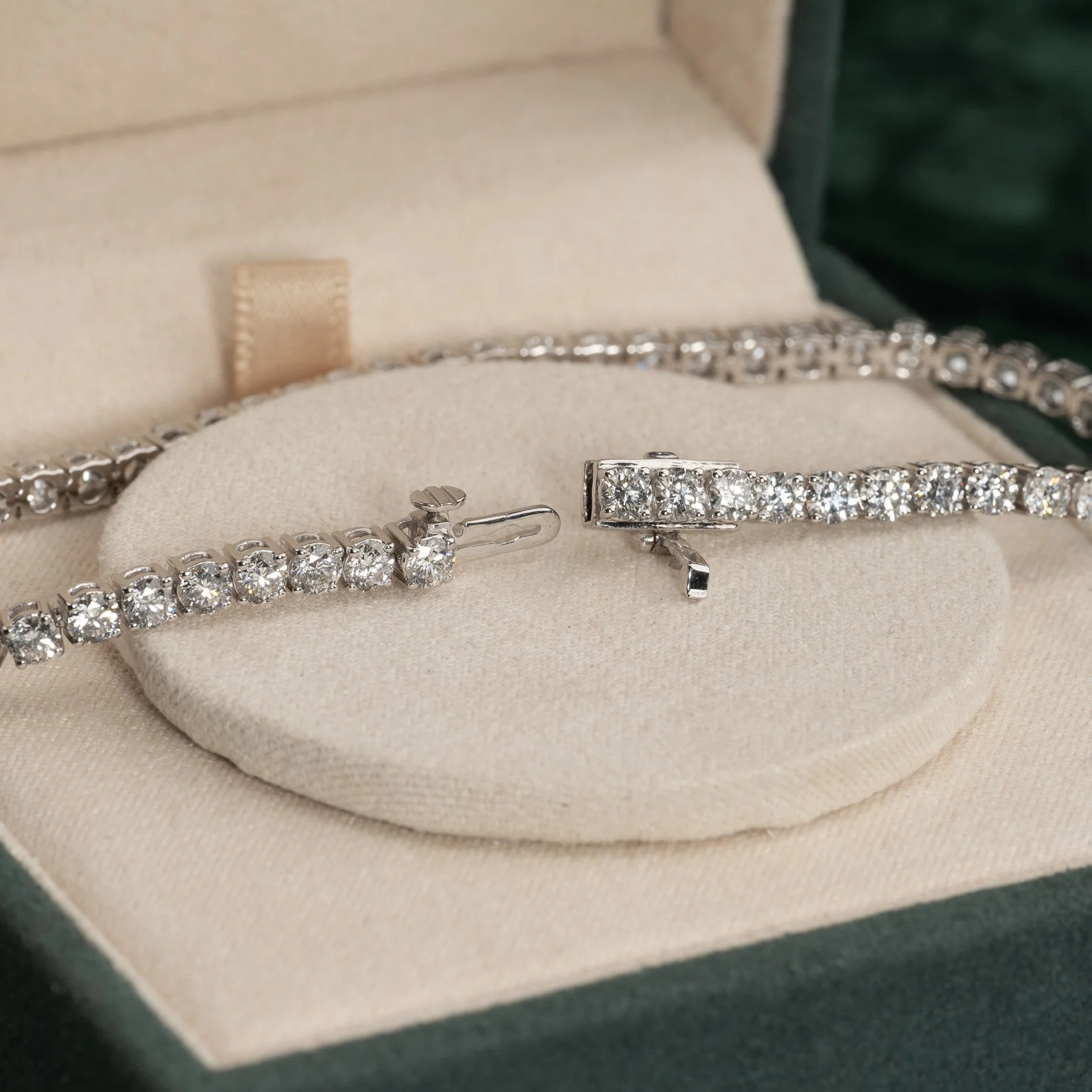 CLASSIC LAB-DIAMOND TENNIS BRACELET - 5ct - WG - Image 6