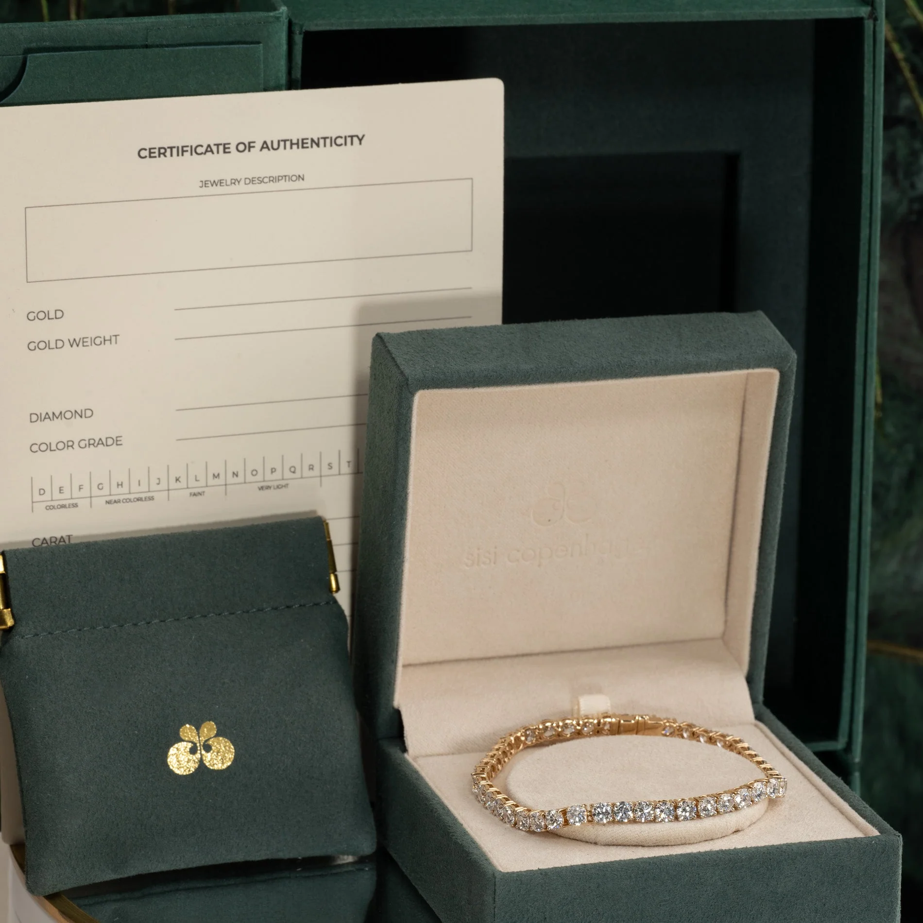 CLASSIC LAB-DIAMOND TENNIS BRACELET - 9.5ct - YG - Image 9