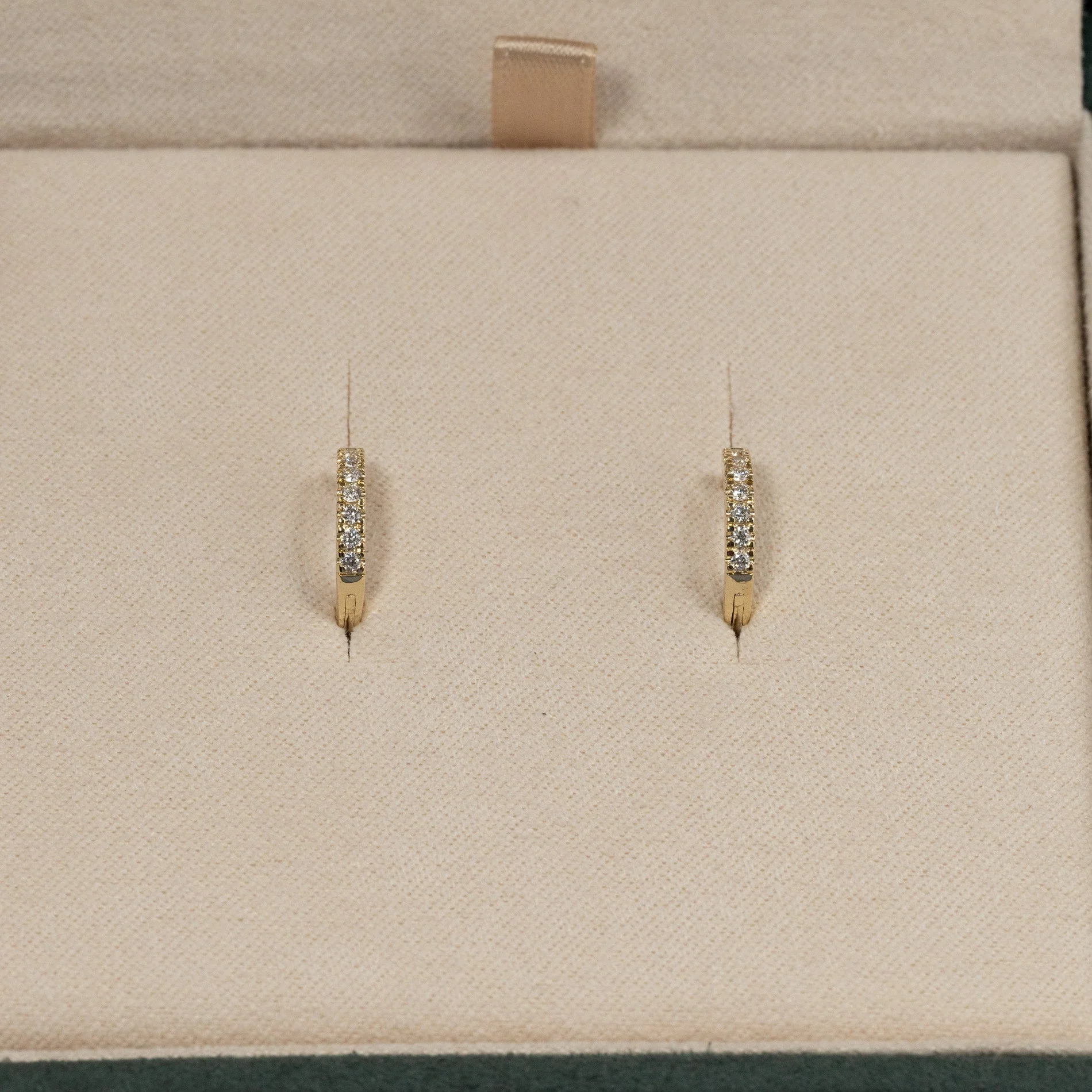 CLASSIC LAB-DIAMOND CREOL EARRING - 0.11ct - YG - Image 4