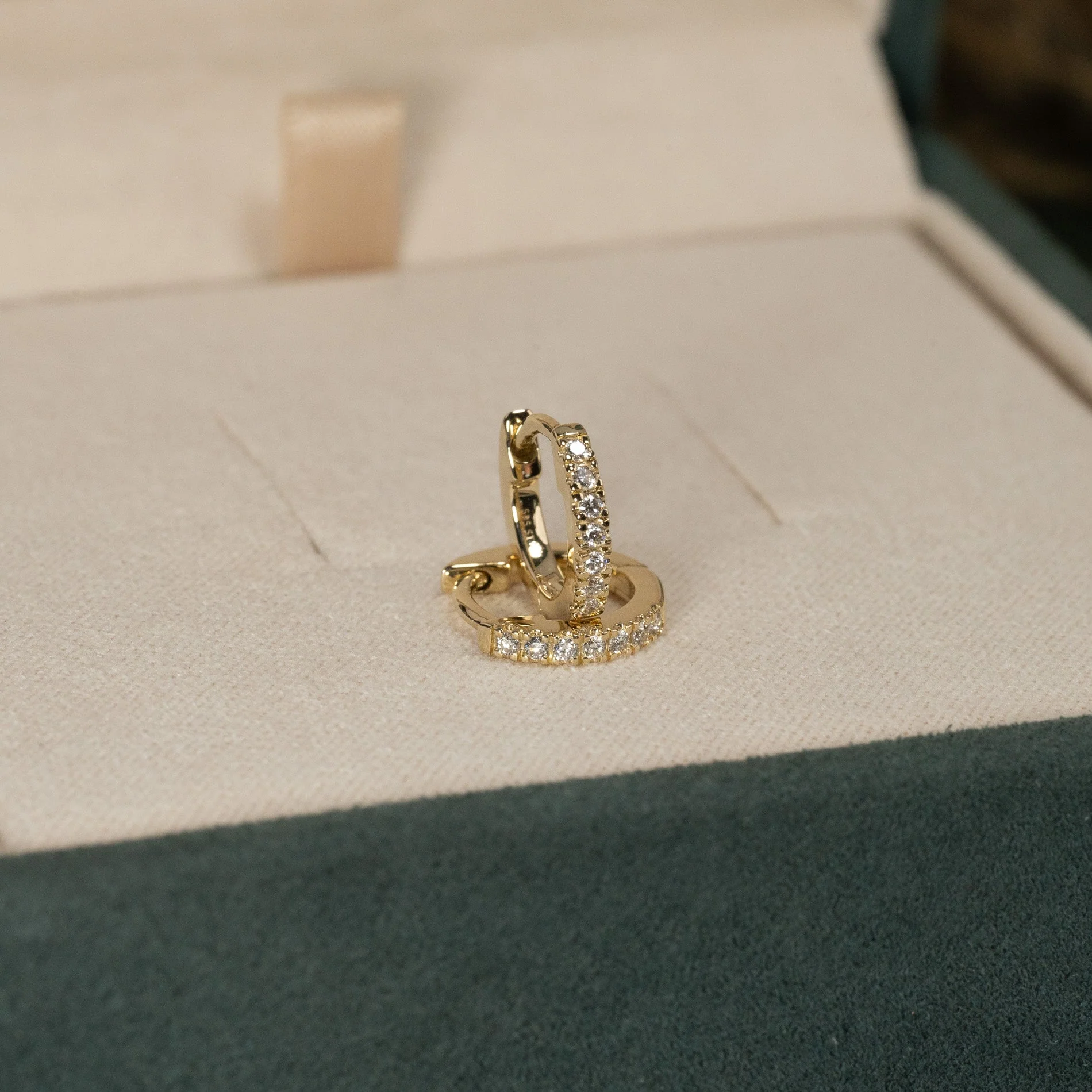 CLASSIC LAB-DIAMOND CREOL EARRING - 0.11ct - YG - Image 8