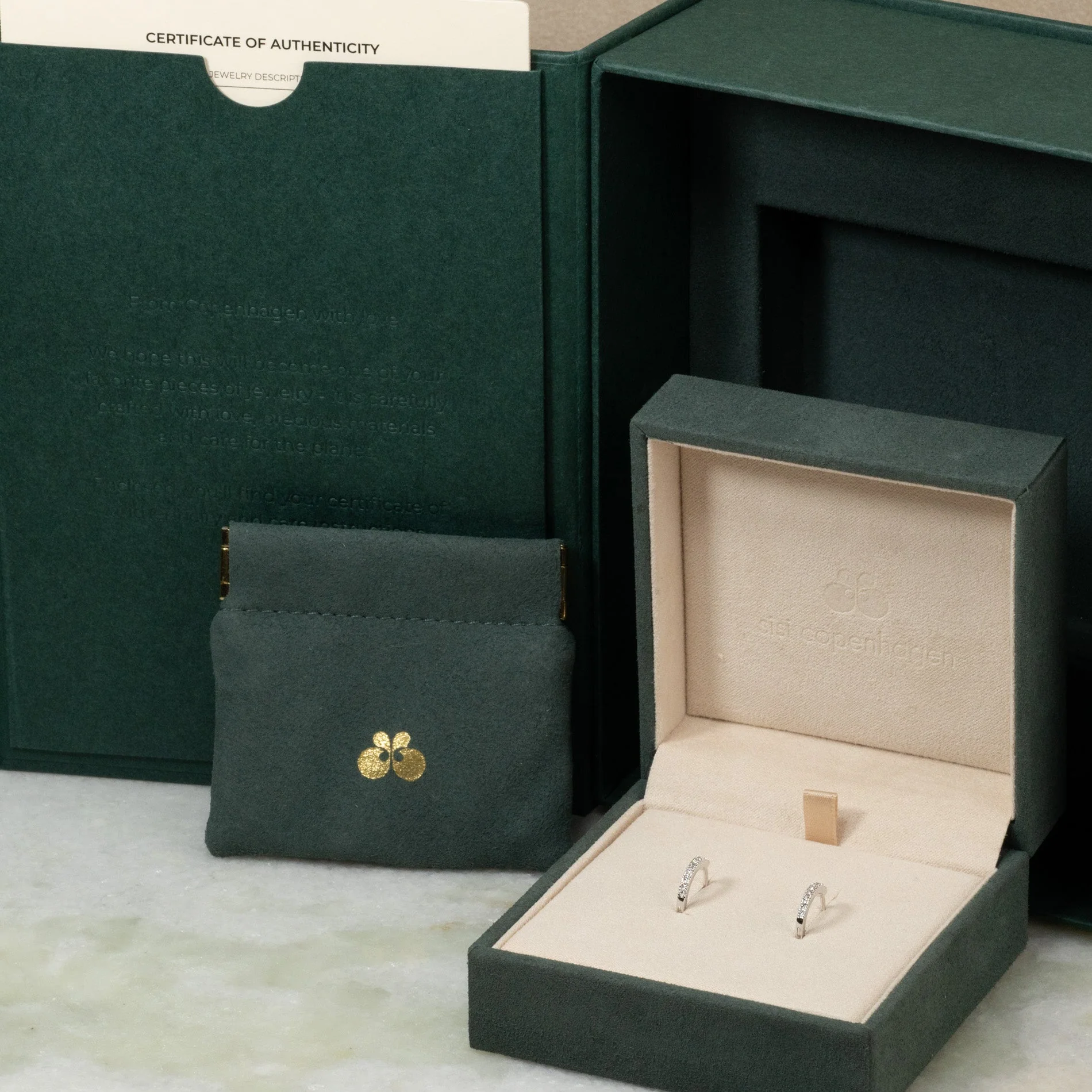 CLASSIC LAB-DIAMOND CREOL EARRING - 0.15ct - WG - Image 14